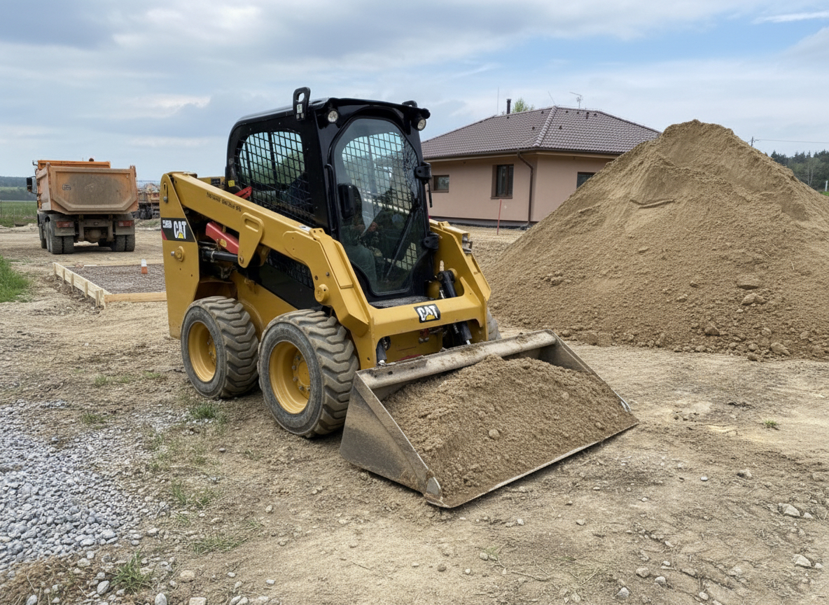 Pronájem smykového nakladače Cat 226B 3 t