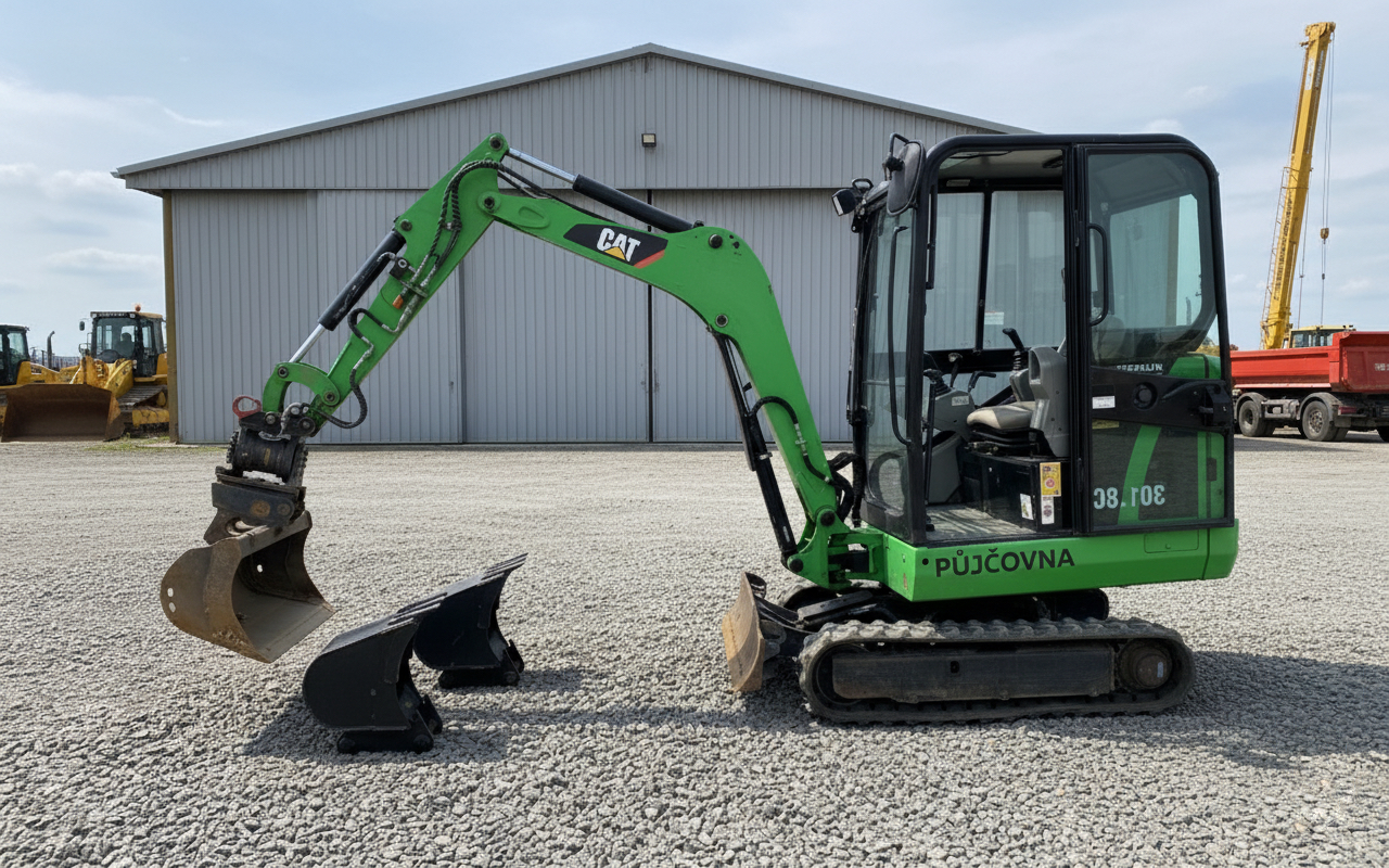 Pronájem minibagru 2t Caterpillar