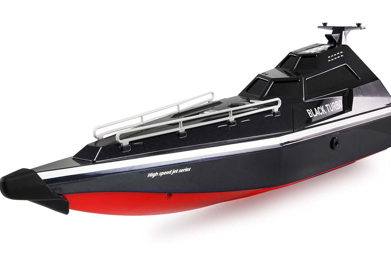 RC vojenský člun Black Turbo s proudovým pohonem
