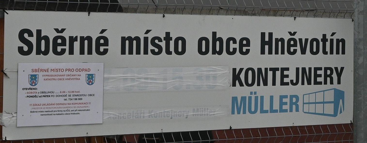 Sběrné místo obce Hněvotín foto 2
