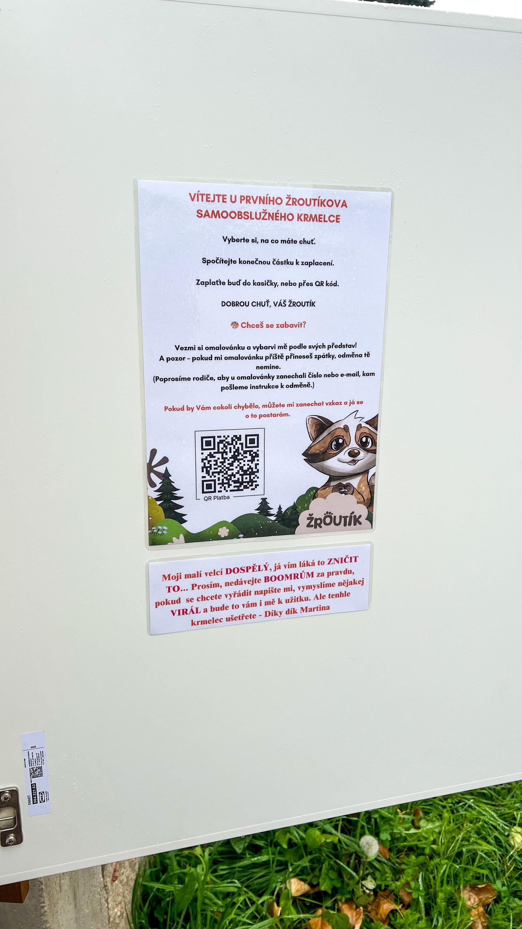 Samoobslužný krmelec u Žroutíka foto 3