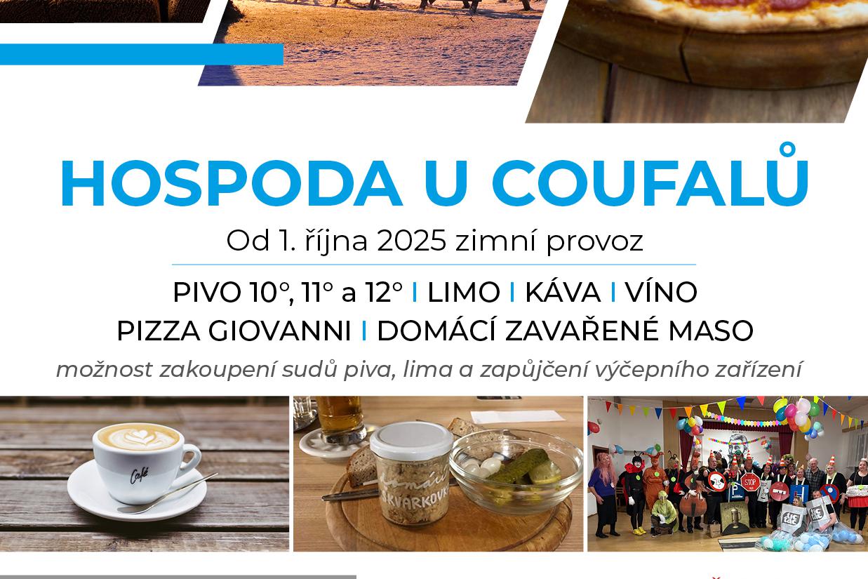 Zimní provozní doba hostince U Coufalů