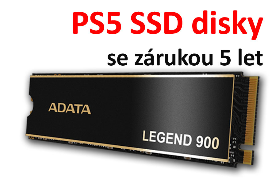 PS5 SSD disky od 2990 Kč se zárukou 5 let skladem.
