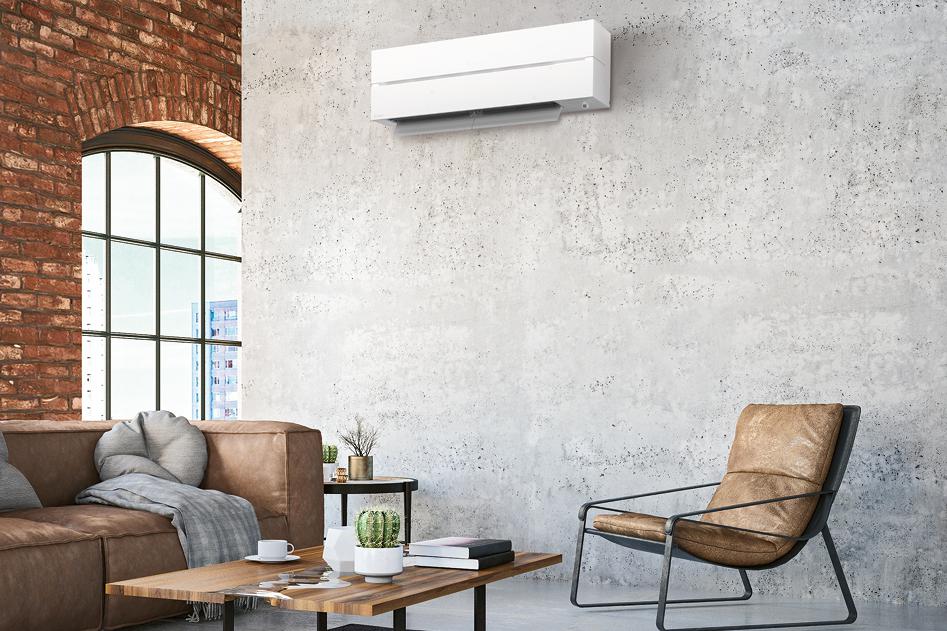 Topení klimatizací špičkovou jednotkou Mitsubishi