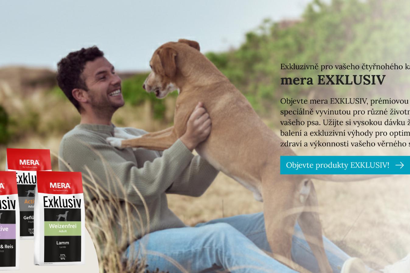 Granule pro psy Mera Exklusiv v 15 kg balení.