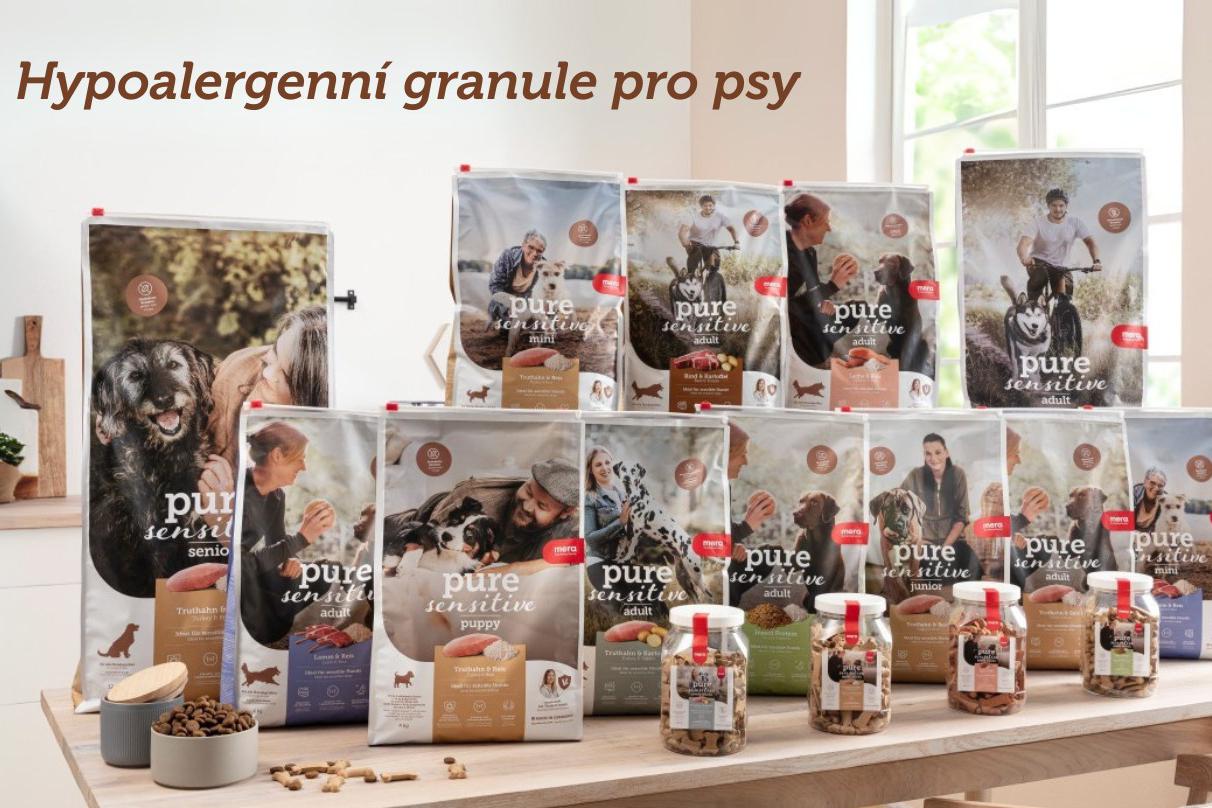 Monoproteinové granule pro citlivé psy.