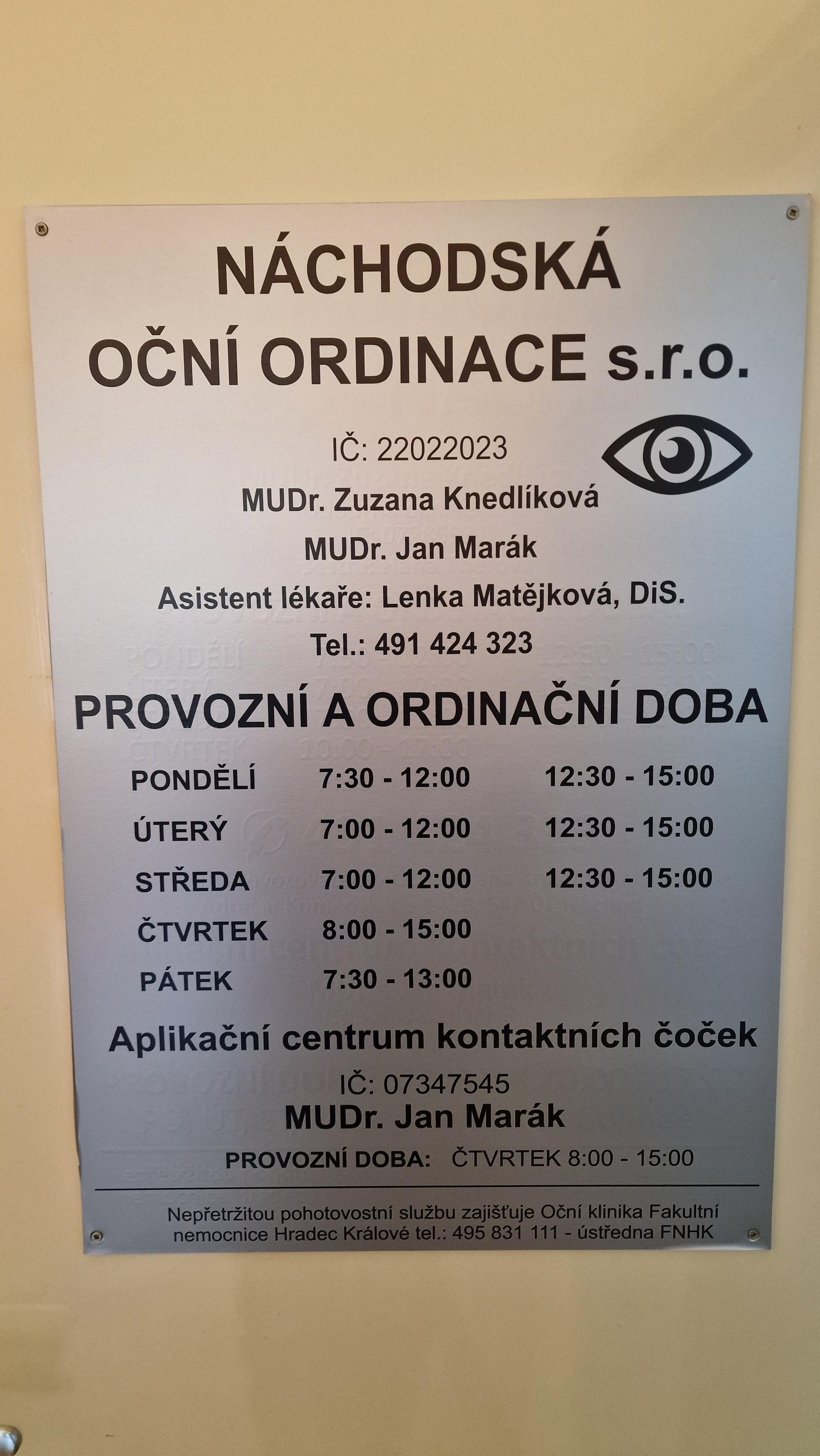 Náchodská oční ordinace, s.r.o. foto 2