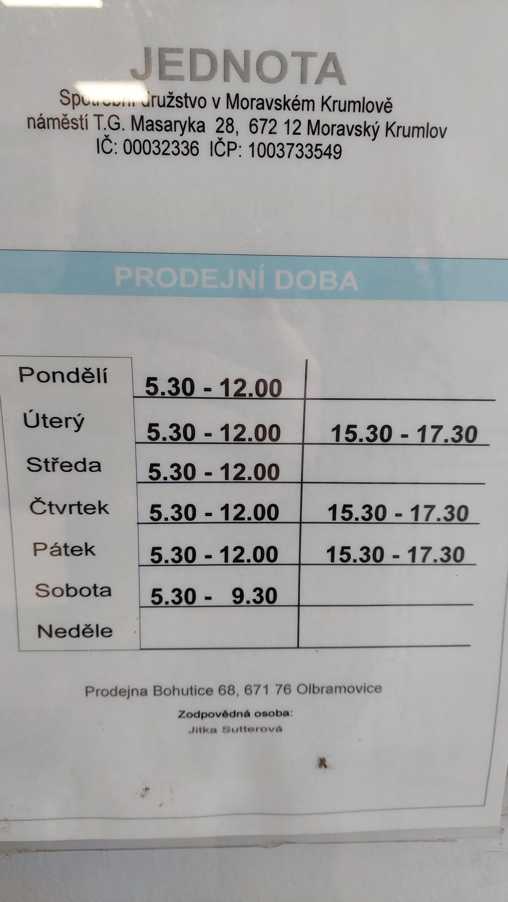 JEDNOTA, spotřební družstvo, Moravský Krumlov – COOP foto 2
