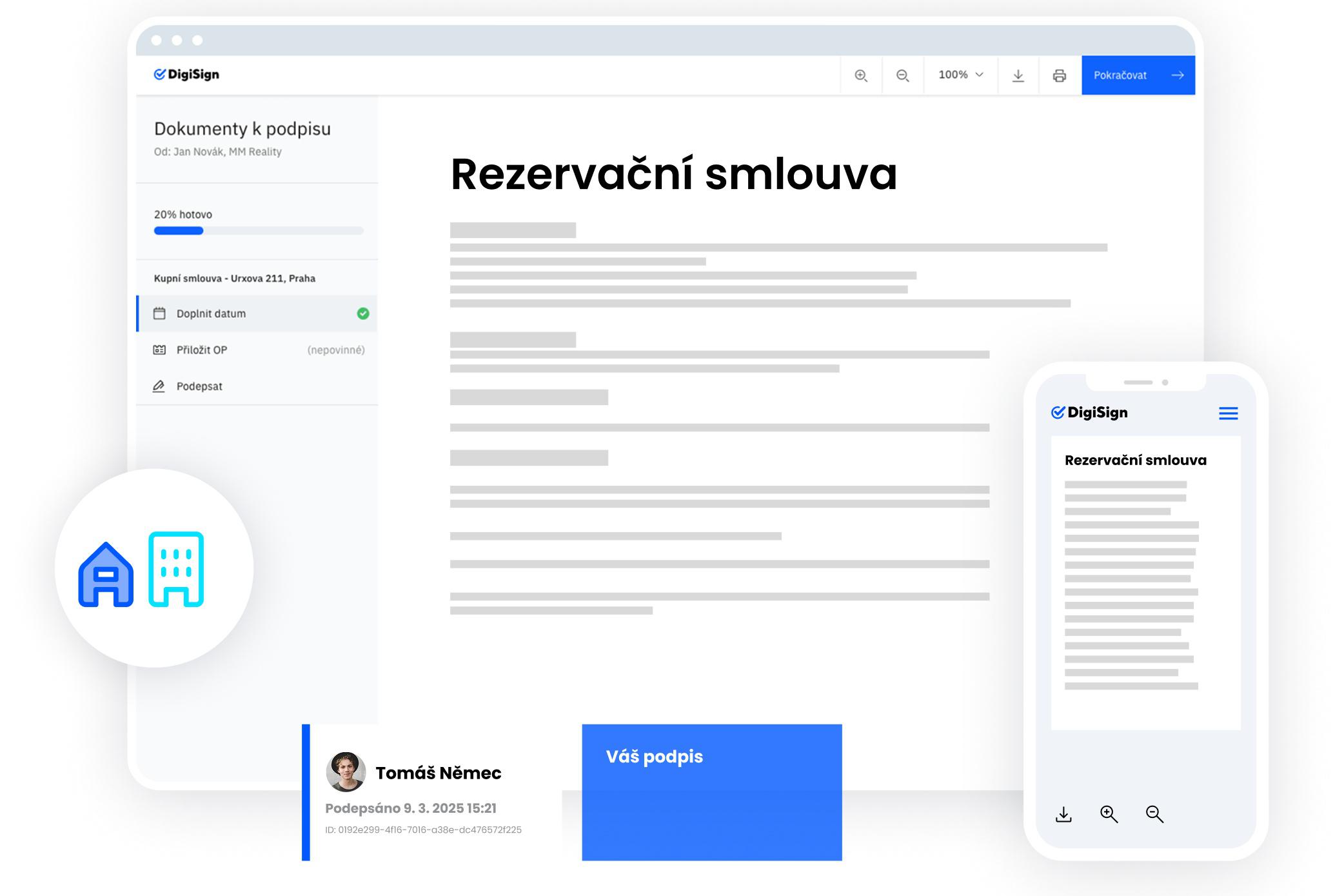 Digitální podpis pro realitní kanceláře