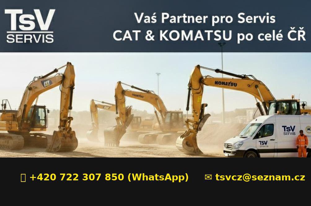 Profesionální oprava  Komatsu a Cat - TsV Servis