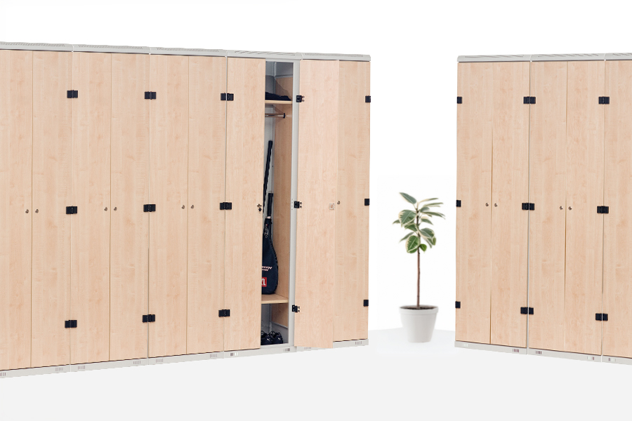 2Dveřová šatní skříň lamino/kov BŘÍZA