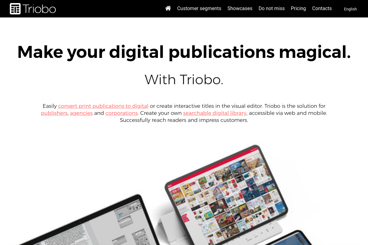 Triobo – nástroj pro digitální časopisy a interaktivní katalogy foto 1