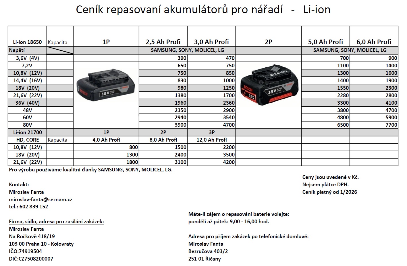 Repasování baterií pro aku nářadí a elektrokola - Miroslav Fanta foto 4