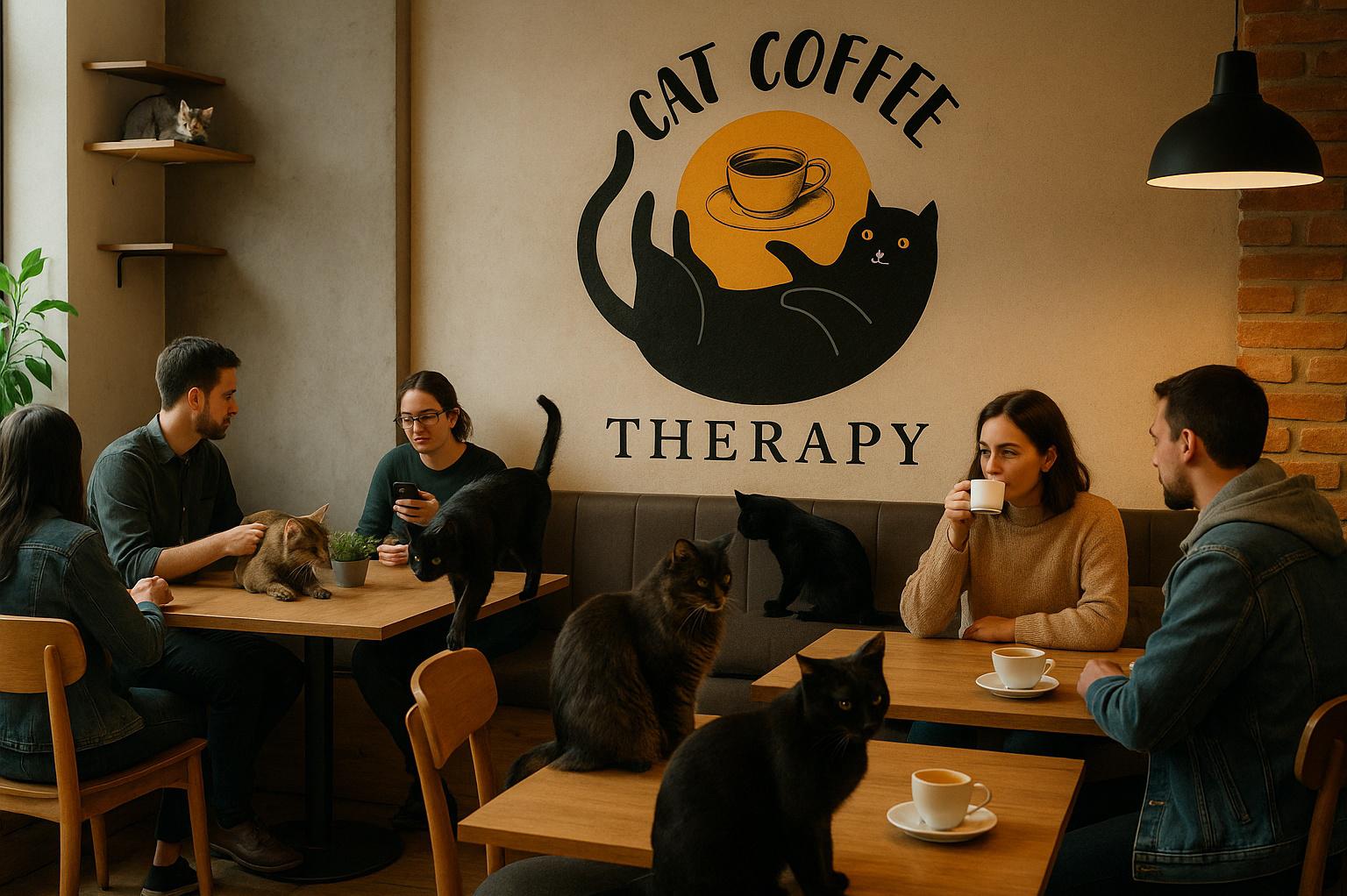 Cat Coffee Therapy