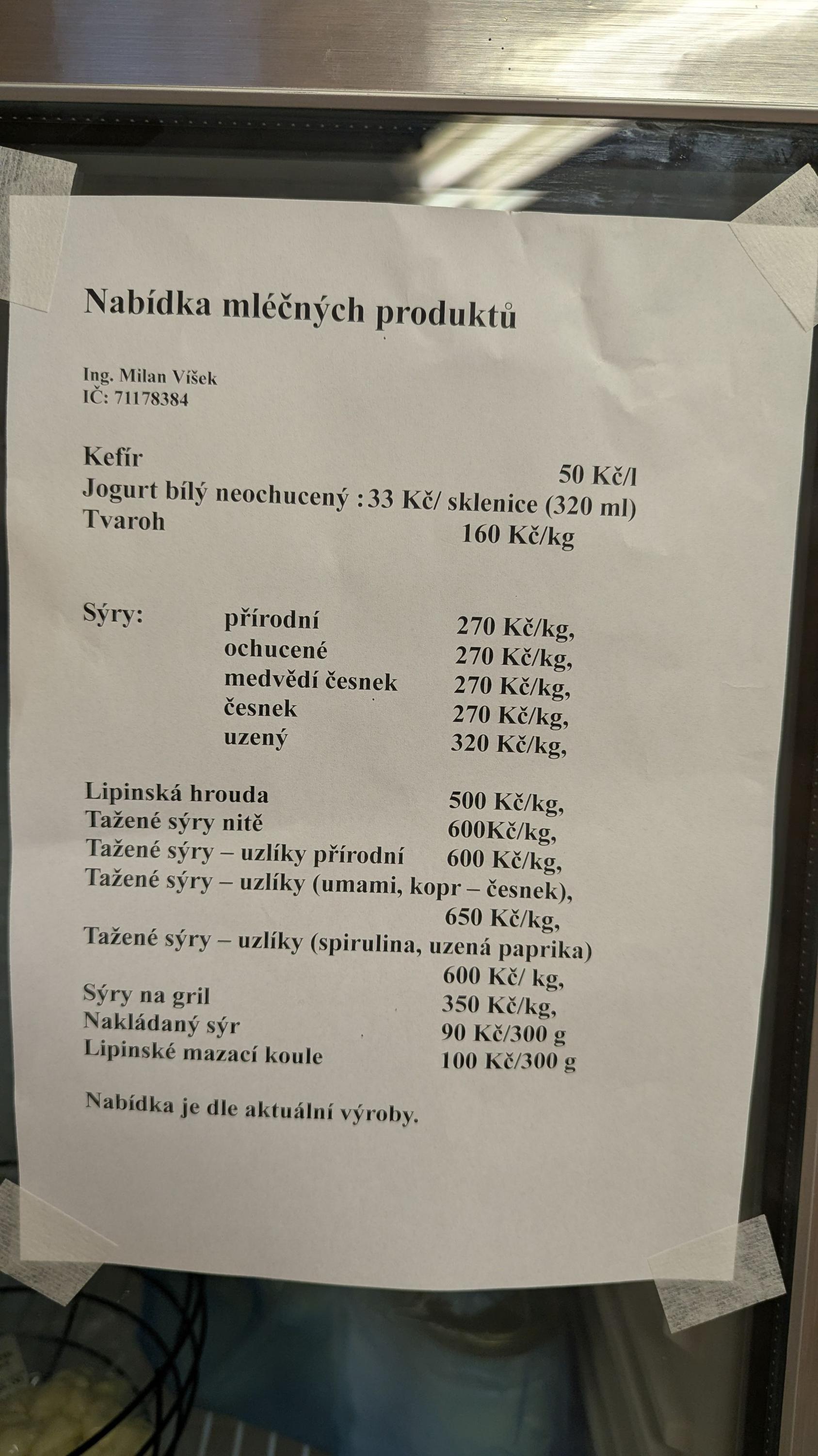 Mléčná samobsluha Lipina foto 2