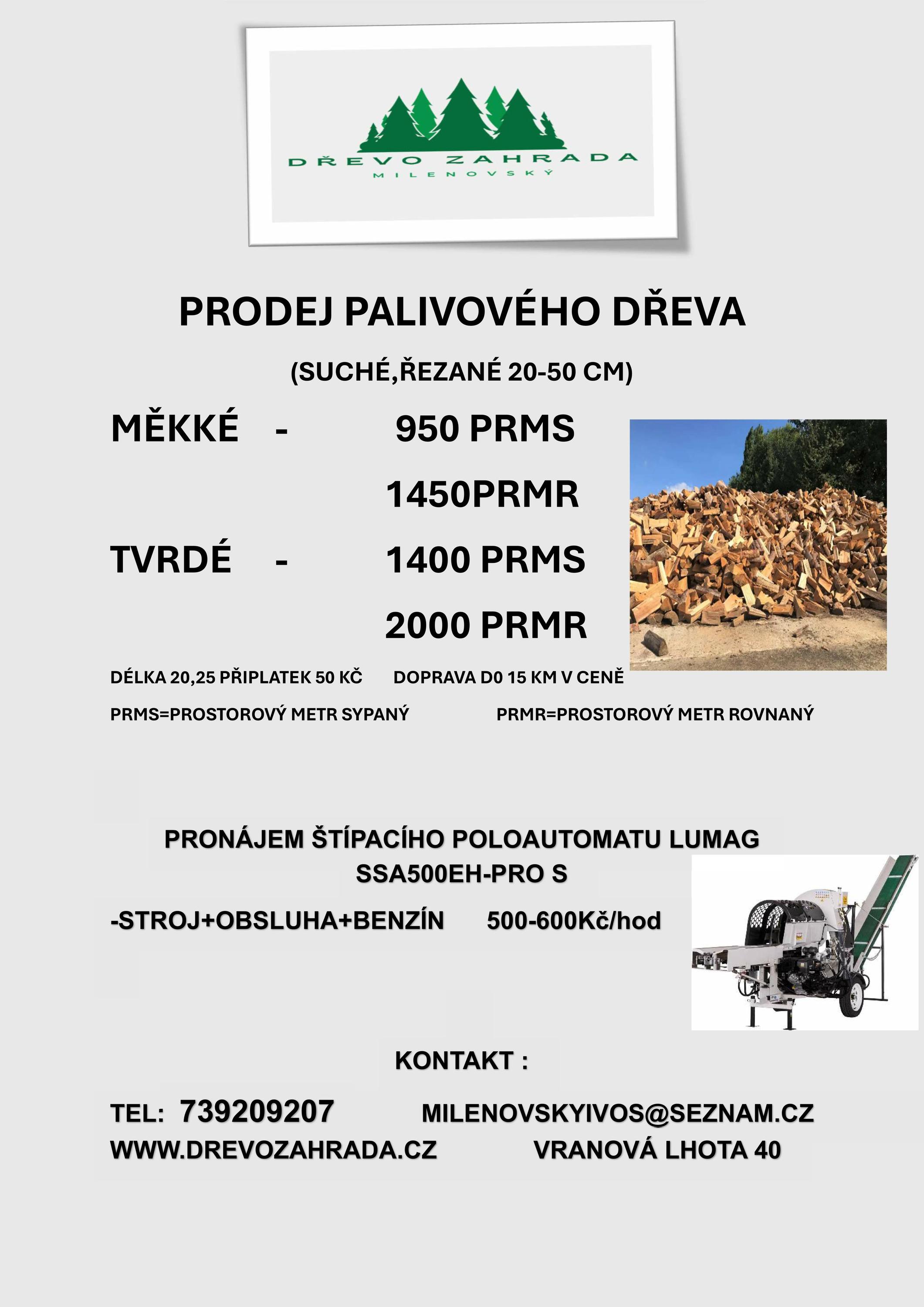 Dřevo Zahrada Milenovsky foto 2