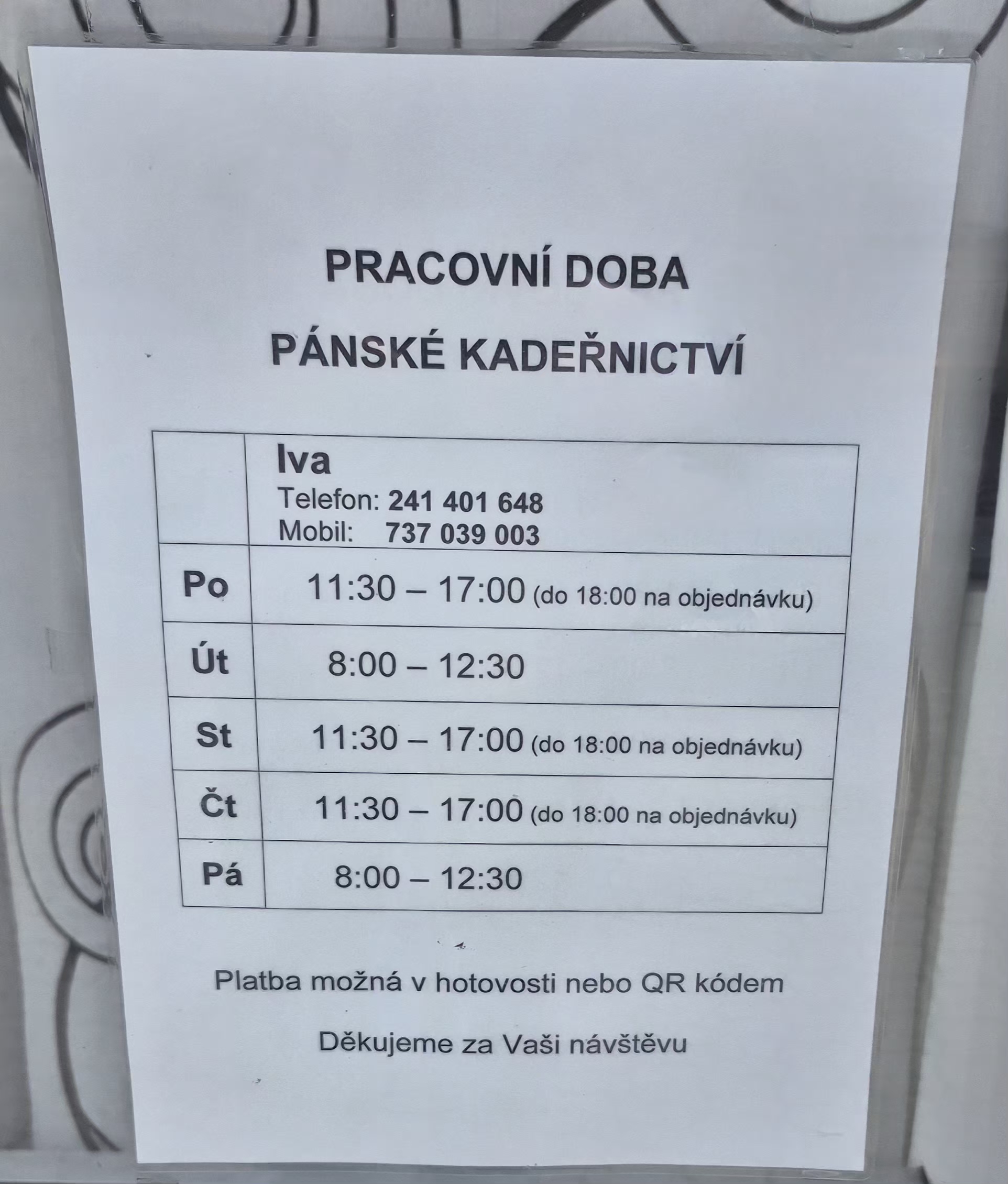 Pánské kadeřnictví foto 1