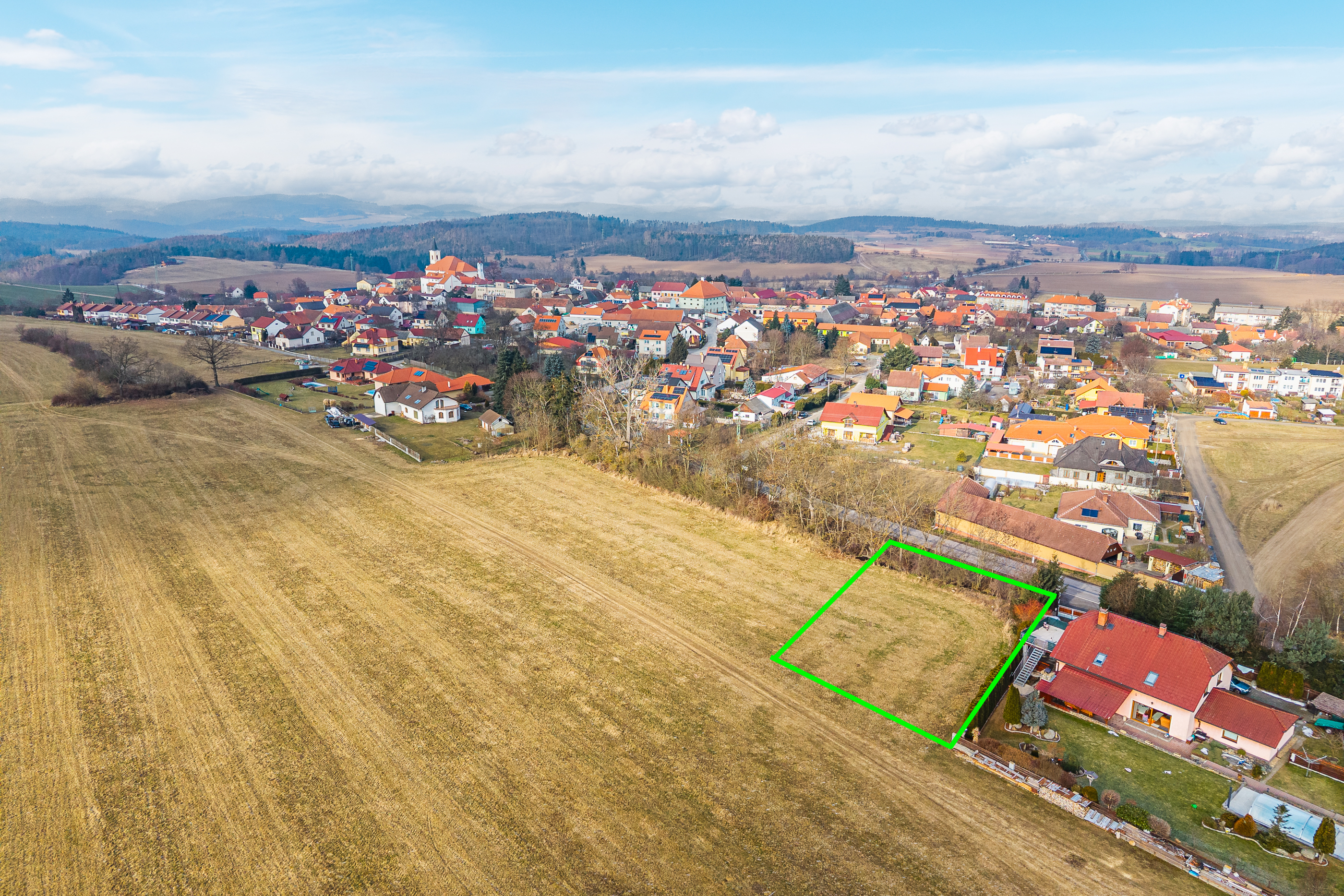 Pozemek 1233 m2 Krásná Hora nad Vltavou