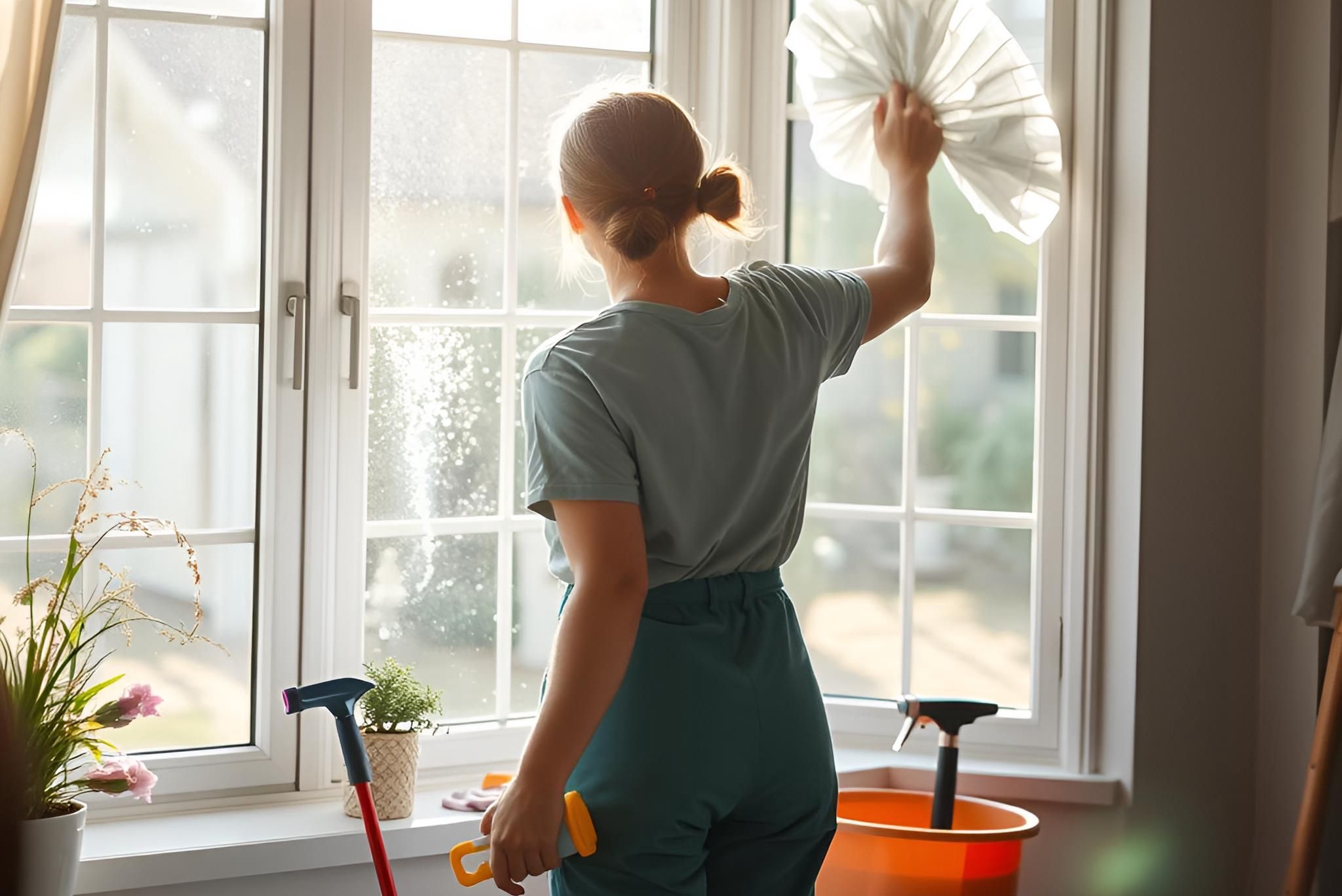 Mytí oken v domácnostech