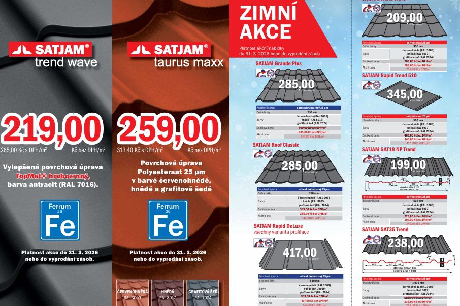 Satjam  akce na vybrané krytiny.