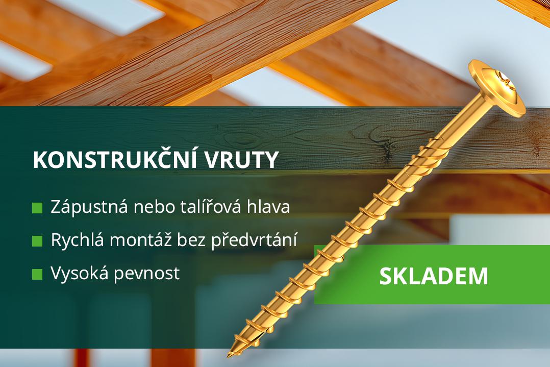 Velký výběr konstrukčních vrutů!