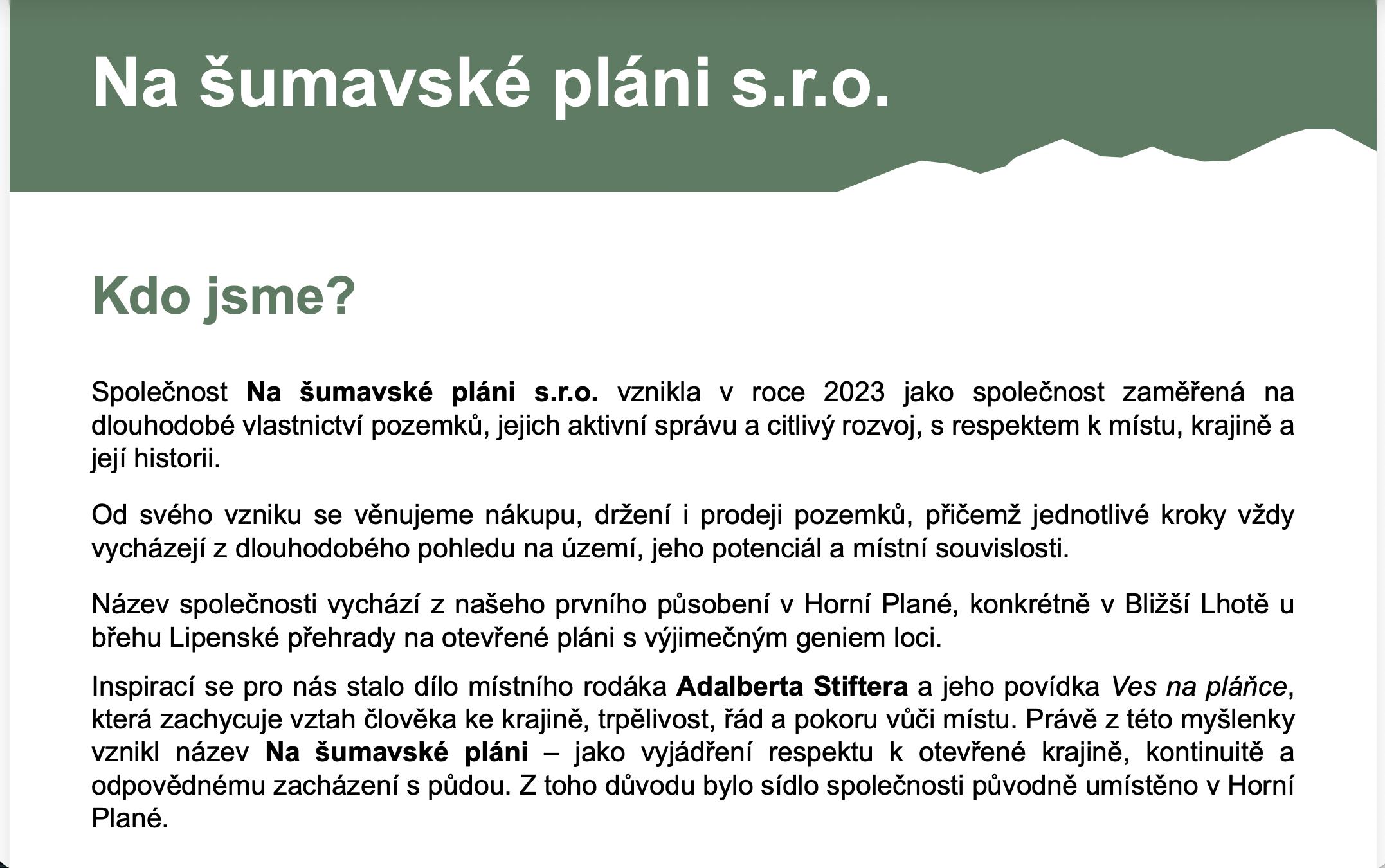 Na šumavské pláni, s.r.o. foto 3