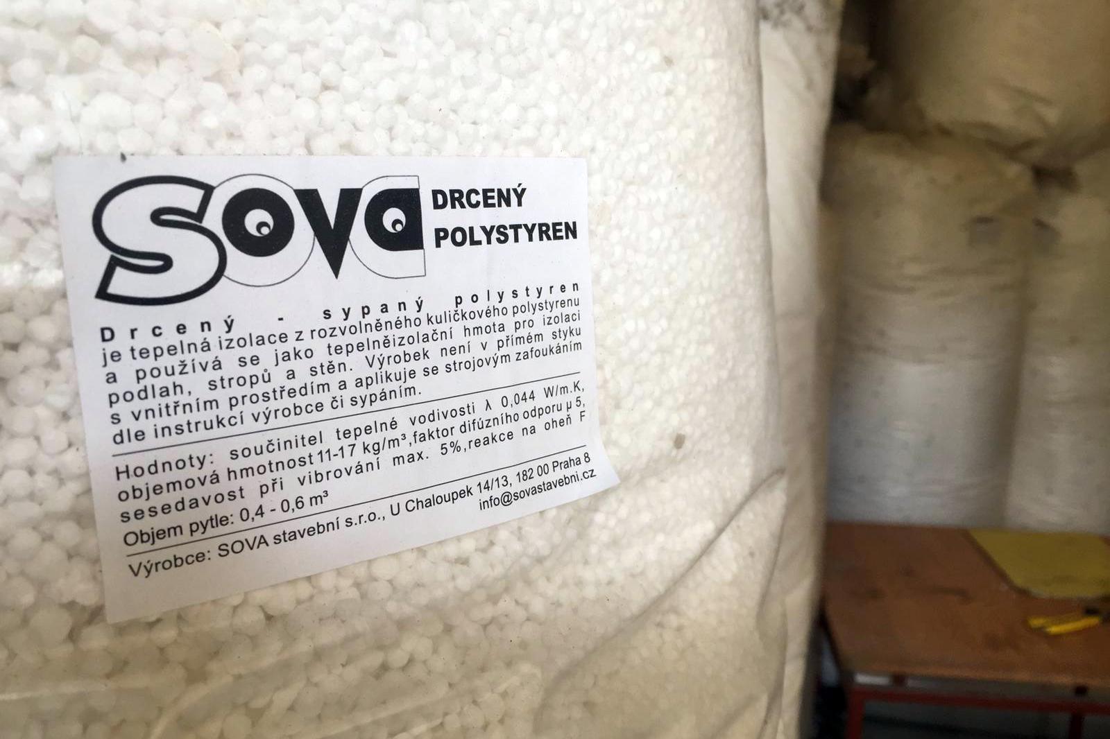 SOVA - drcený polystyren