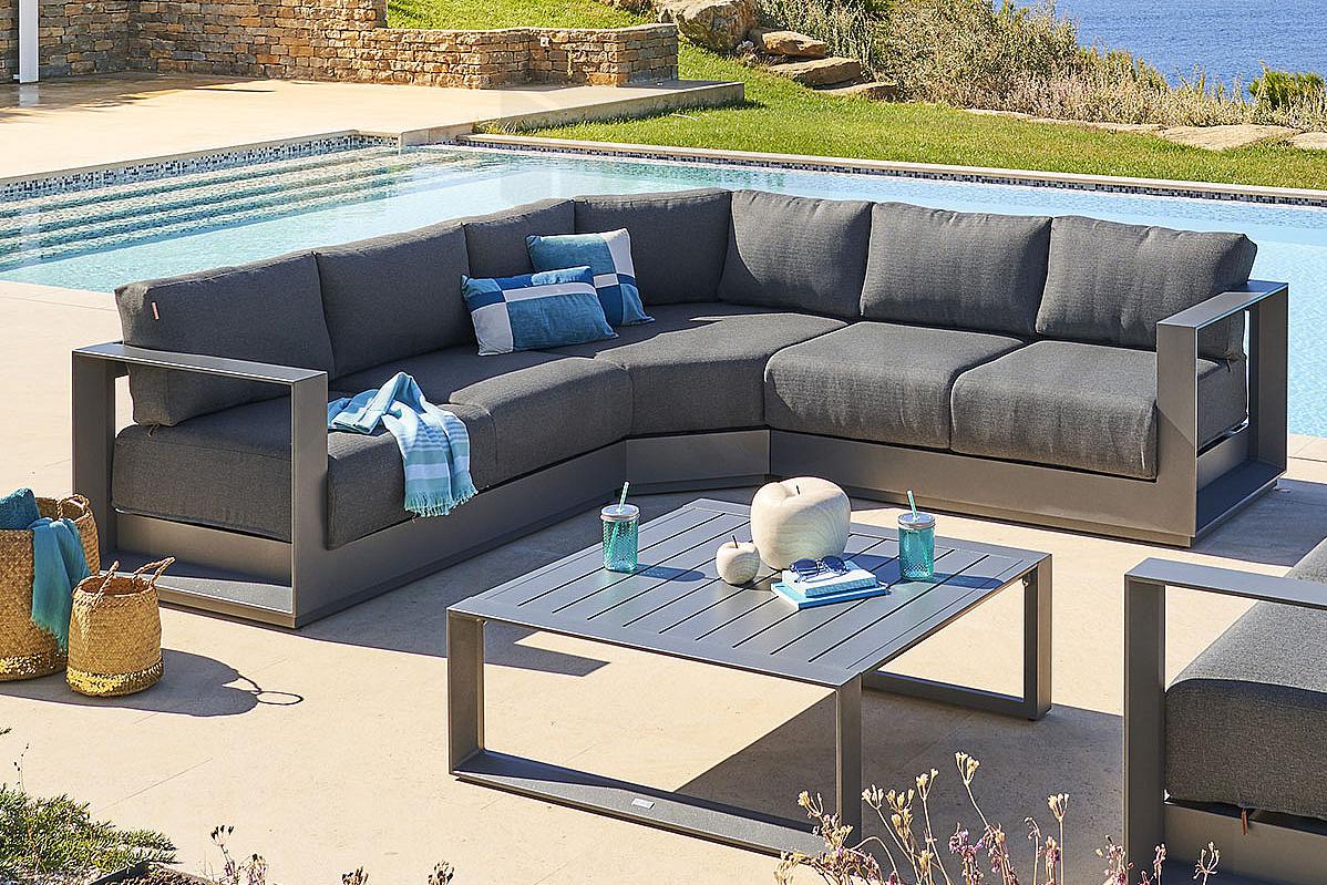 Hliníková rohová sestava pro 5 osob Madrid New