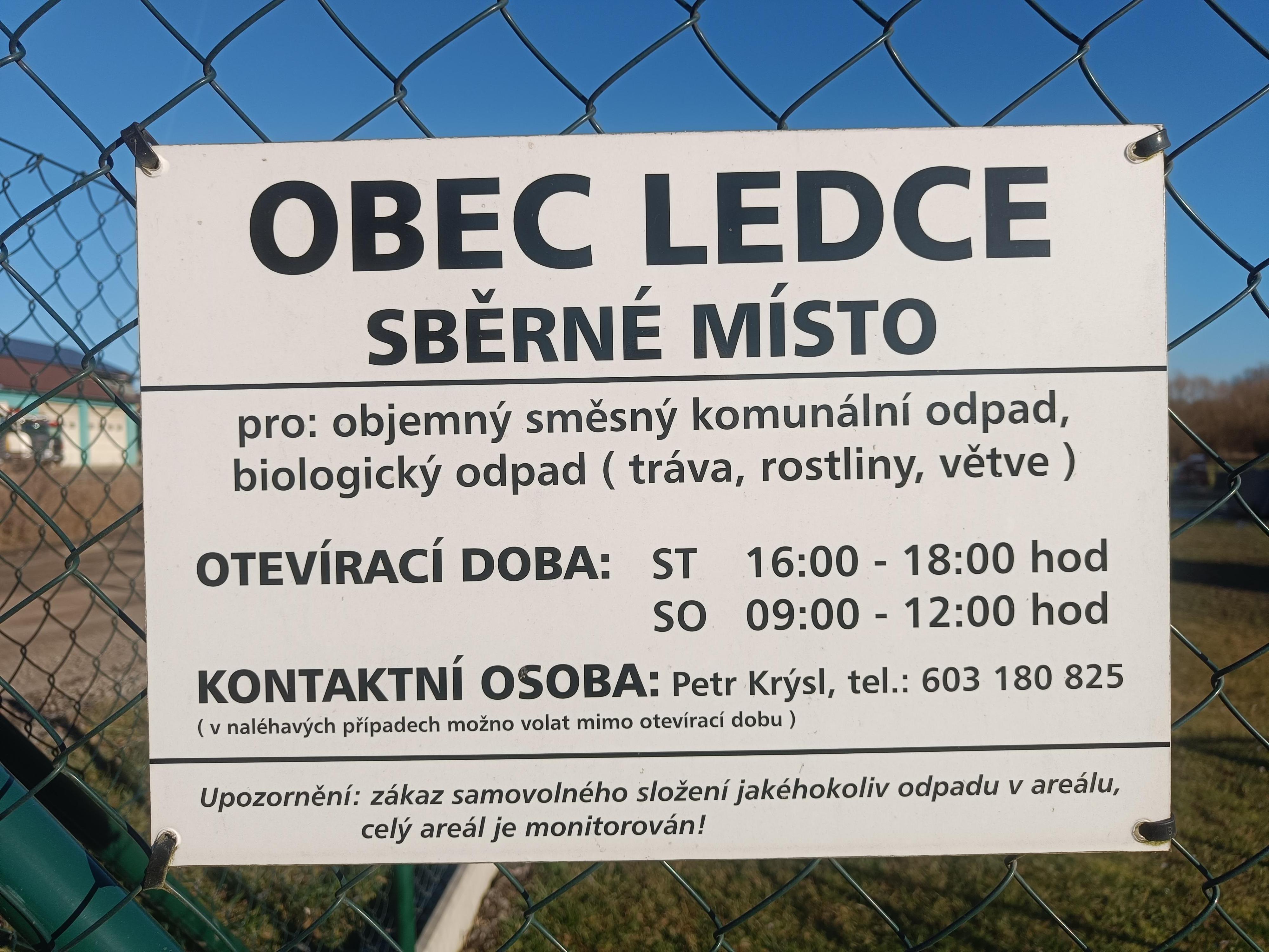 Obec Ledce - Sběrný dvůr foto 1