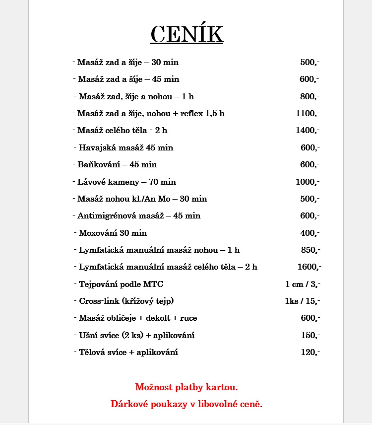 Masáže Pavlína Bzirská foto 2