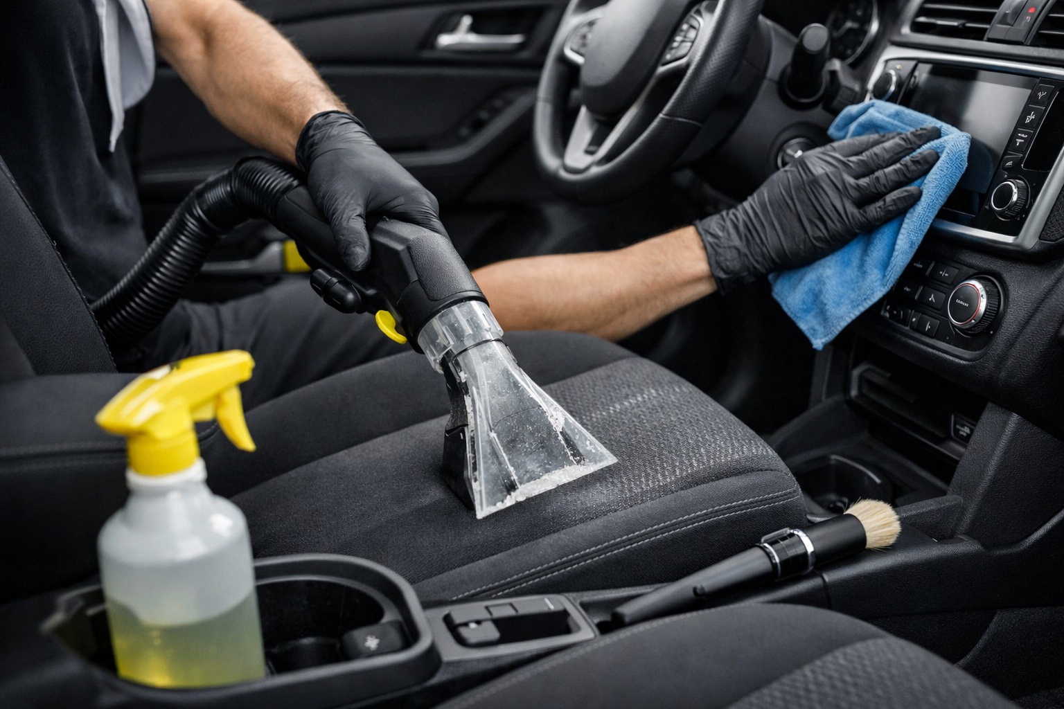 Čisténi interiéru vozidel