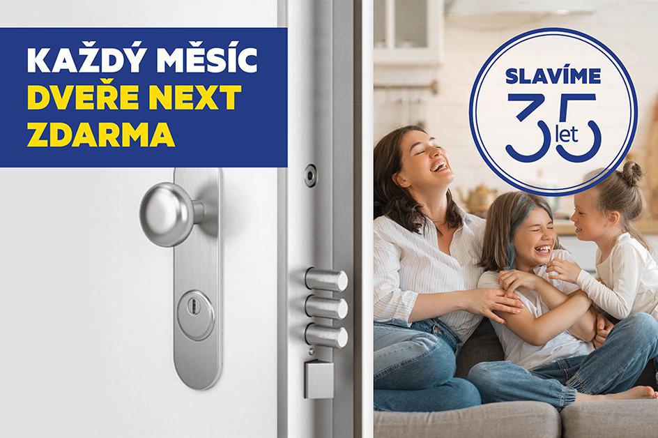Slavíme 35 let  - každý měsíc dveře NEXT zdarma