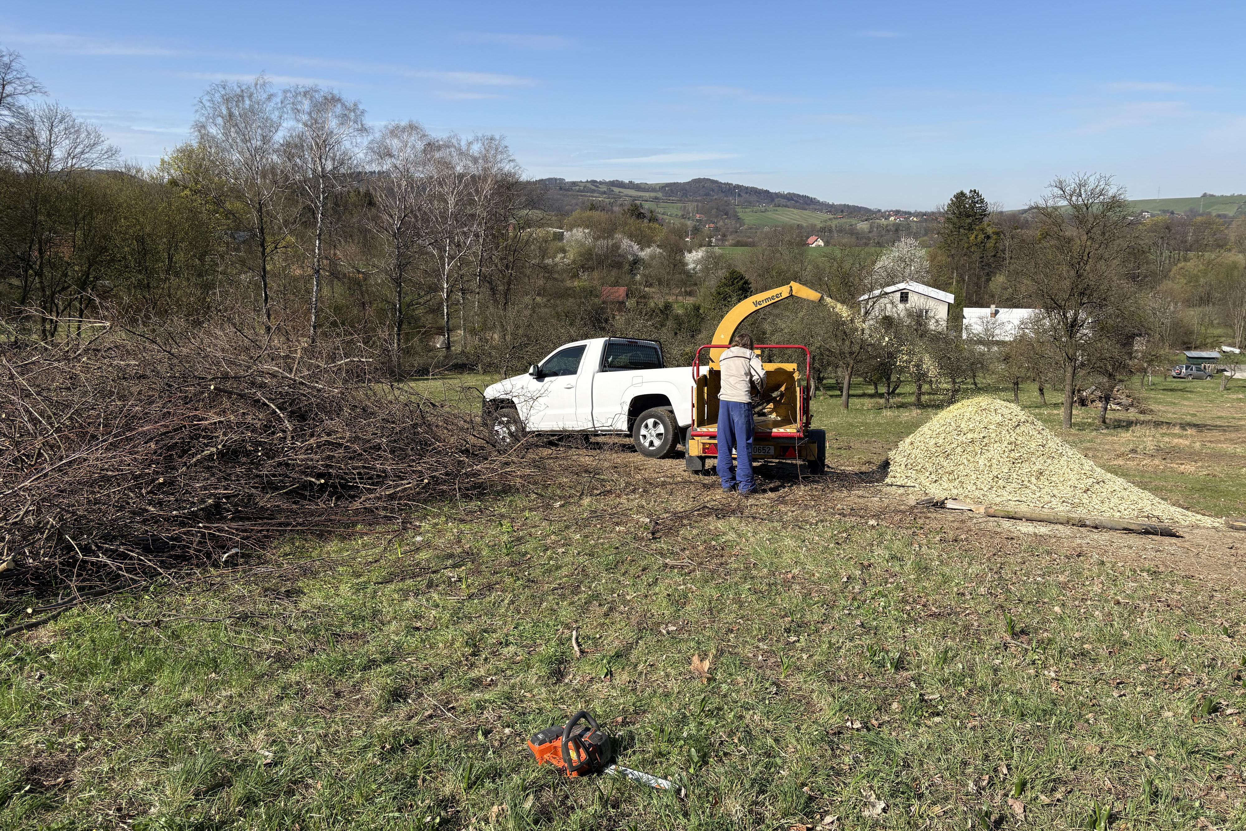 Čištění pozemků, likvidace náletů, kácení stromů