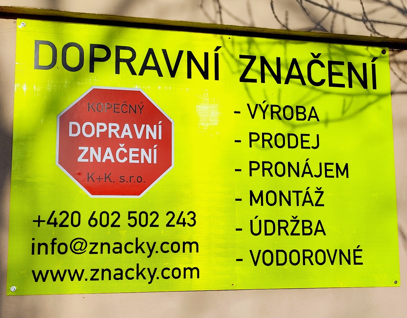KOPEČNÝ - K+K, s.r.o. - DOPRAVNÍ ZNAČENÍ foto 2