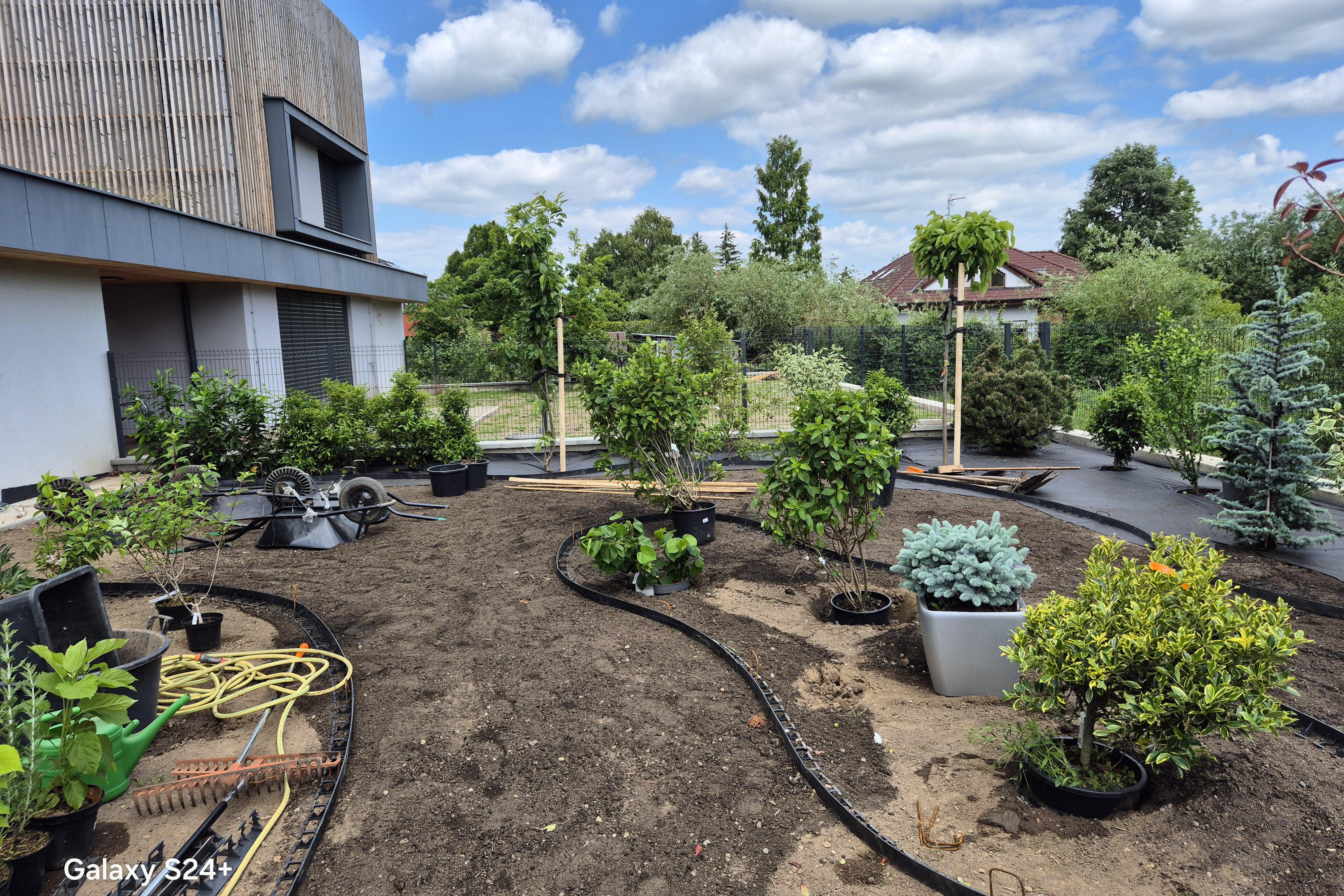 Realizace zahrad, výsadba stromů, keřů a trávníků