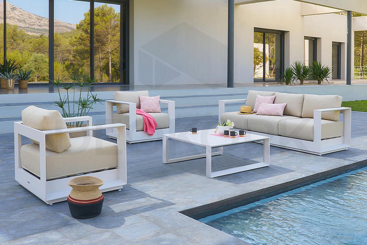 Hliníková sestava pro 5 osob Madrid (cappuccino)