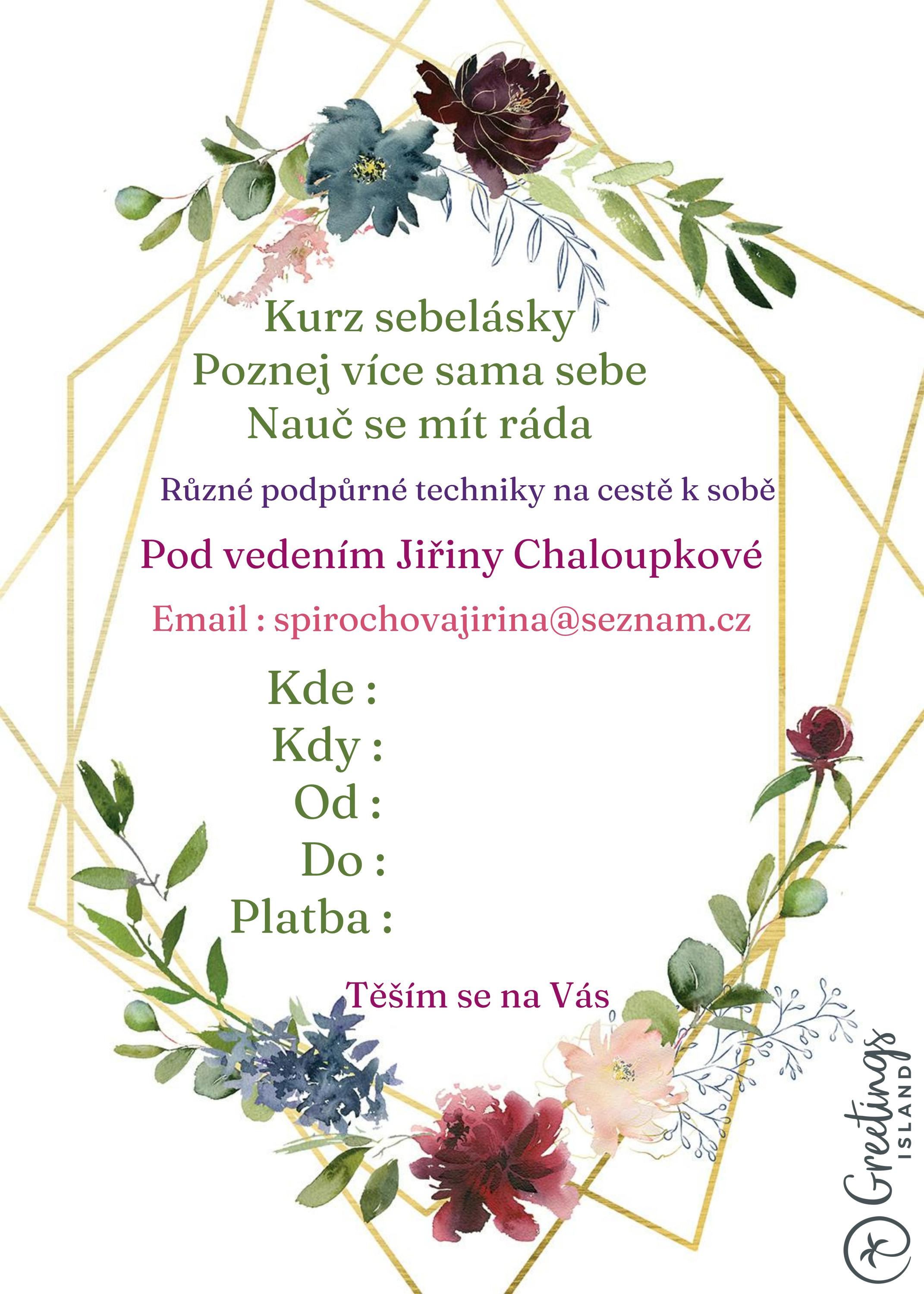 Rozvoj sebelásky a poradenství - Jiřina Chaloupková foto 2