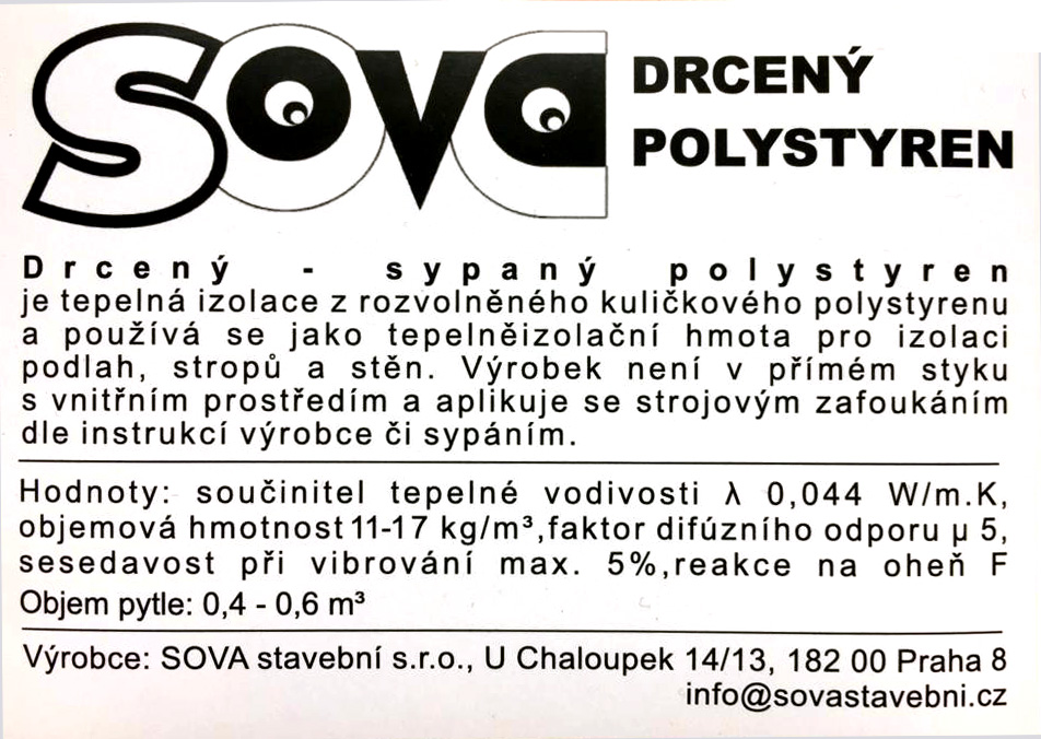 SOVA - drcený polystyren foto 3