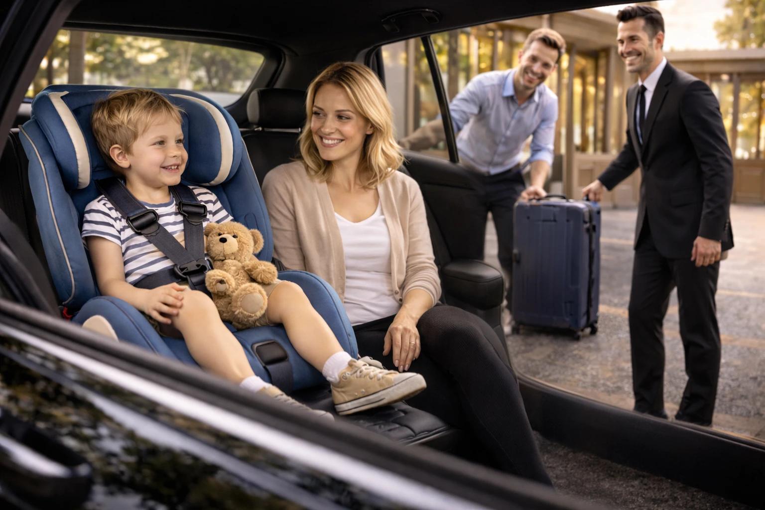 Přeprava vozem taxi s autosedačkou