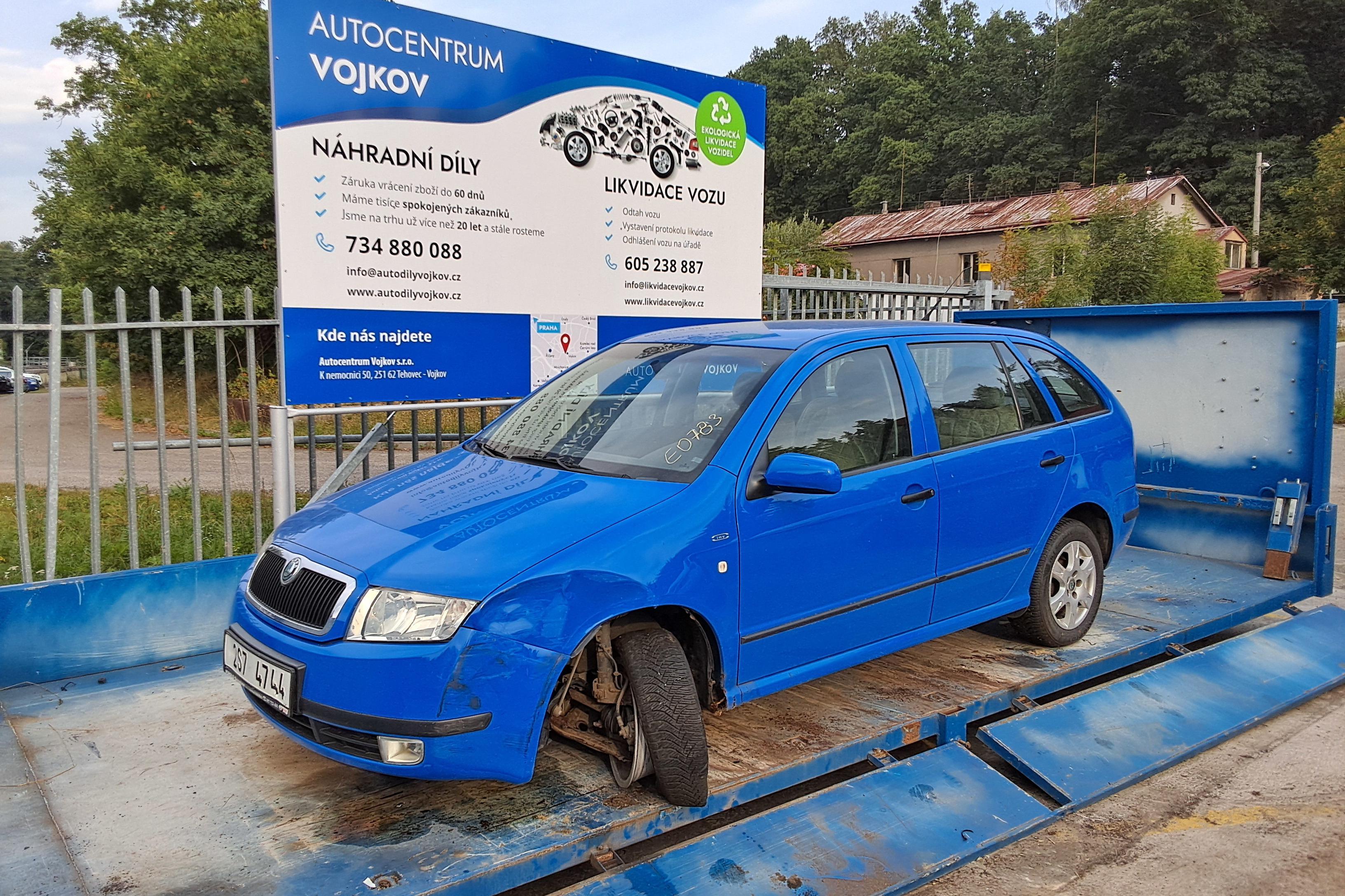 Každý autovrak vykoupíme minimálně za 2500 Kč