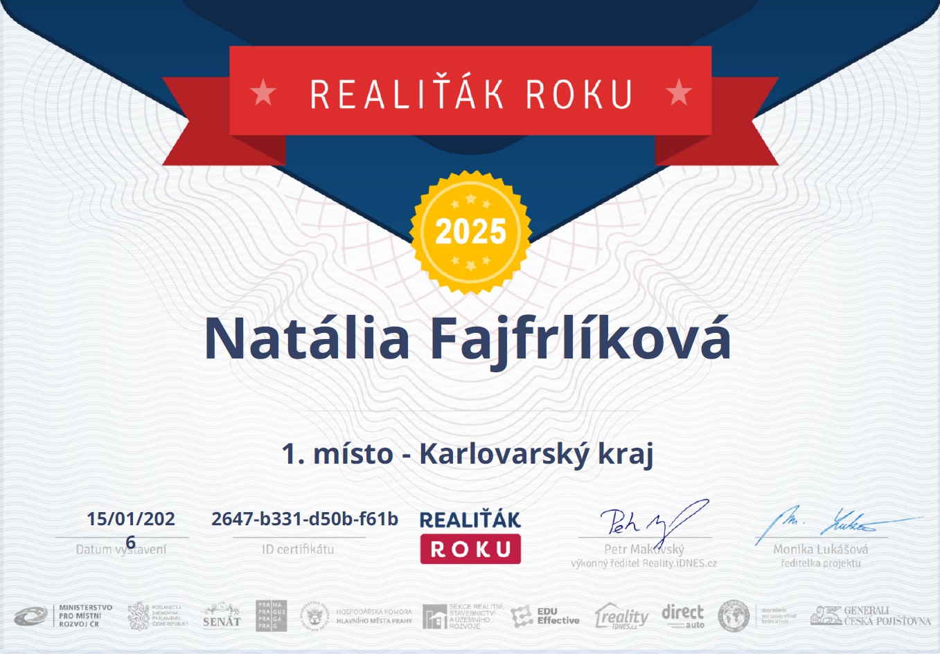 Natália Fajfrlíková - realitní a hypoteční makléřka