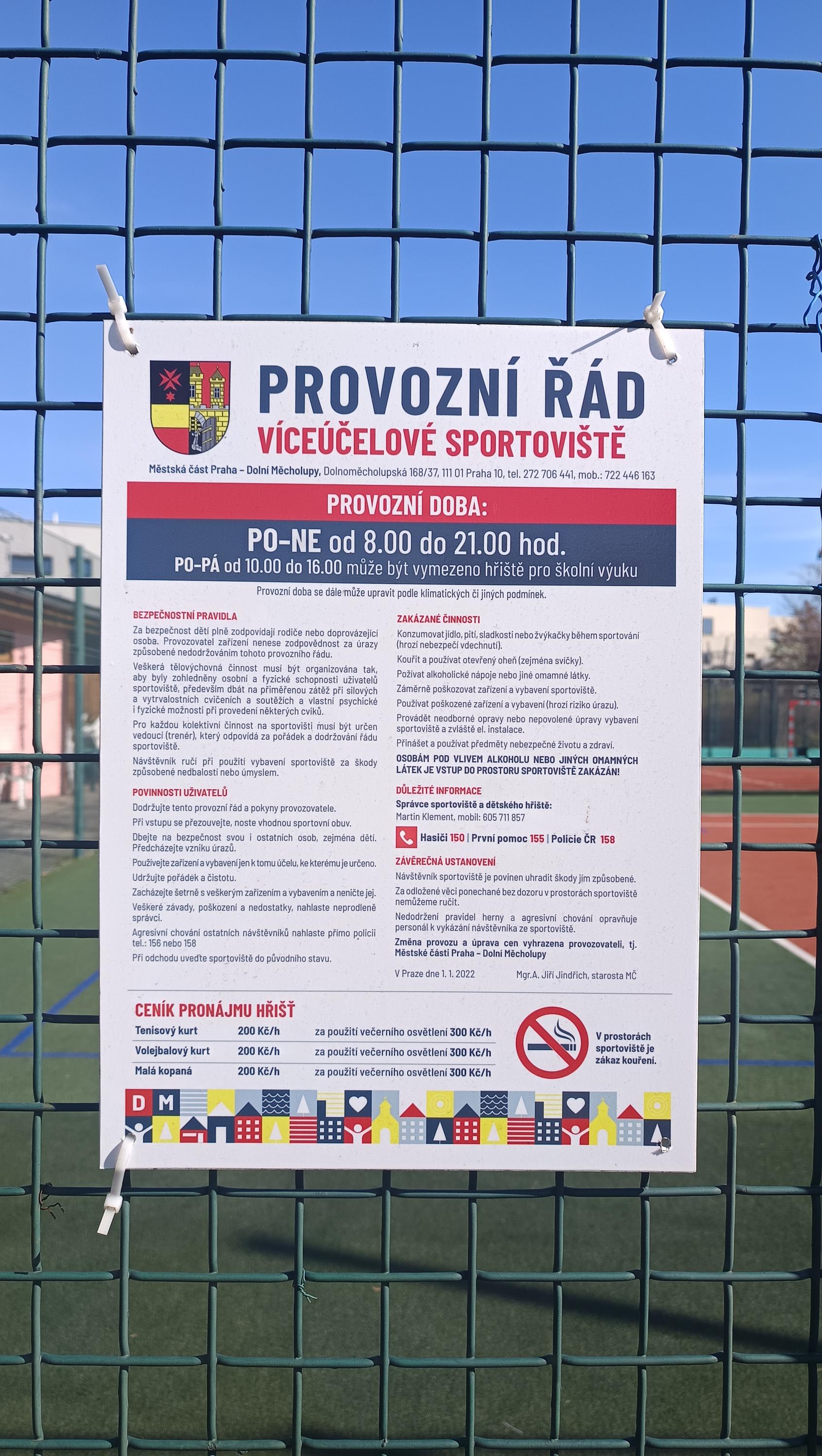 Venkovní víceúčelové hřiště Dolní Měcholupy - tenisové kurty foto 3