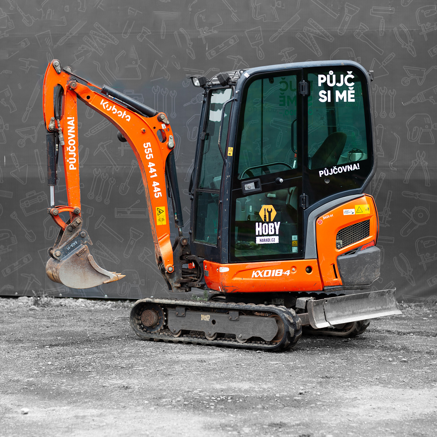 Zapůjčení minibagru Kubota 1,8 t