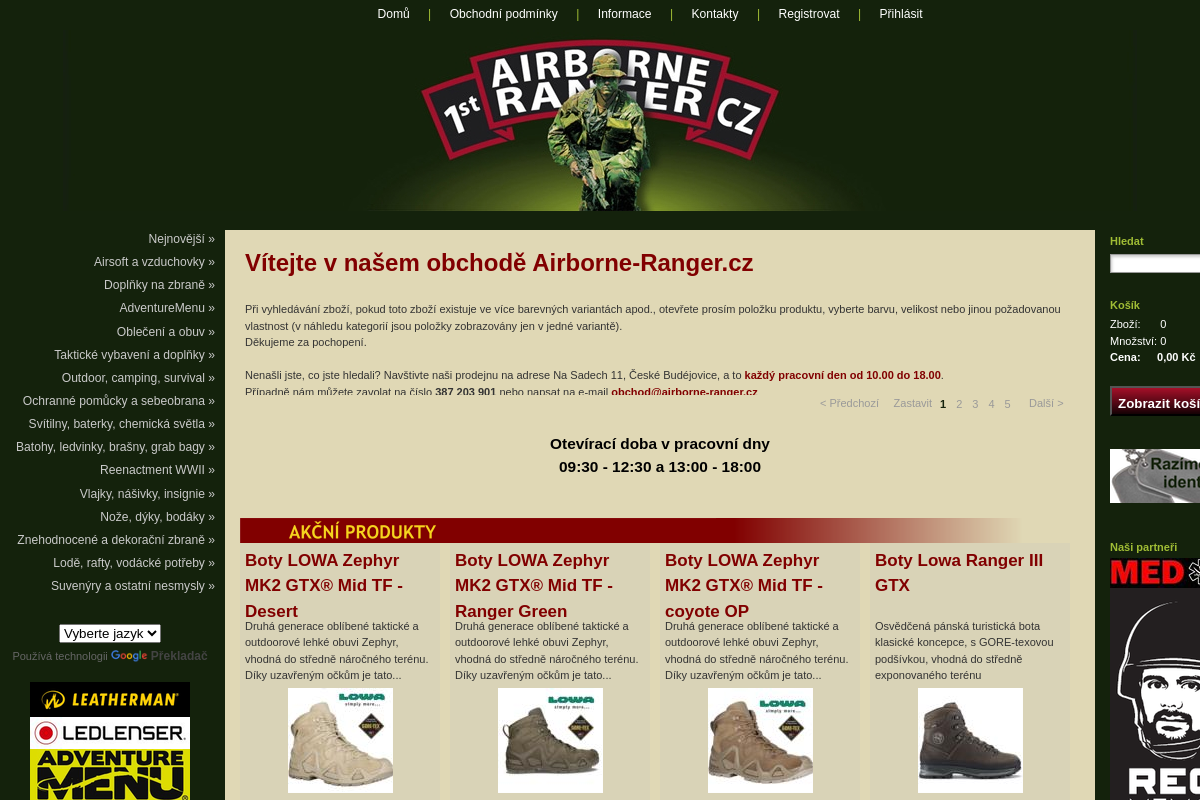 Army shop 1st Airborne-Ranger.cz