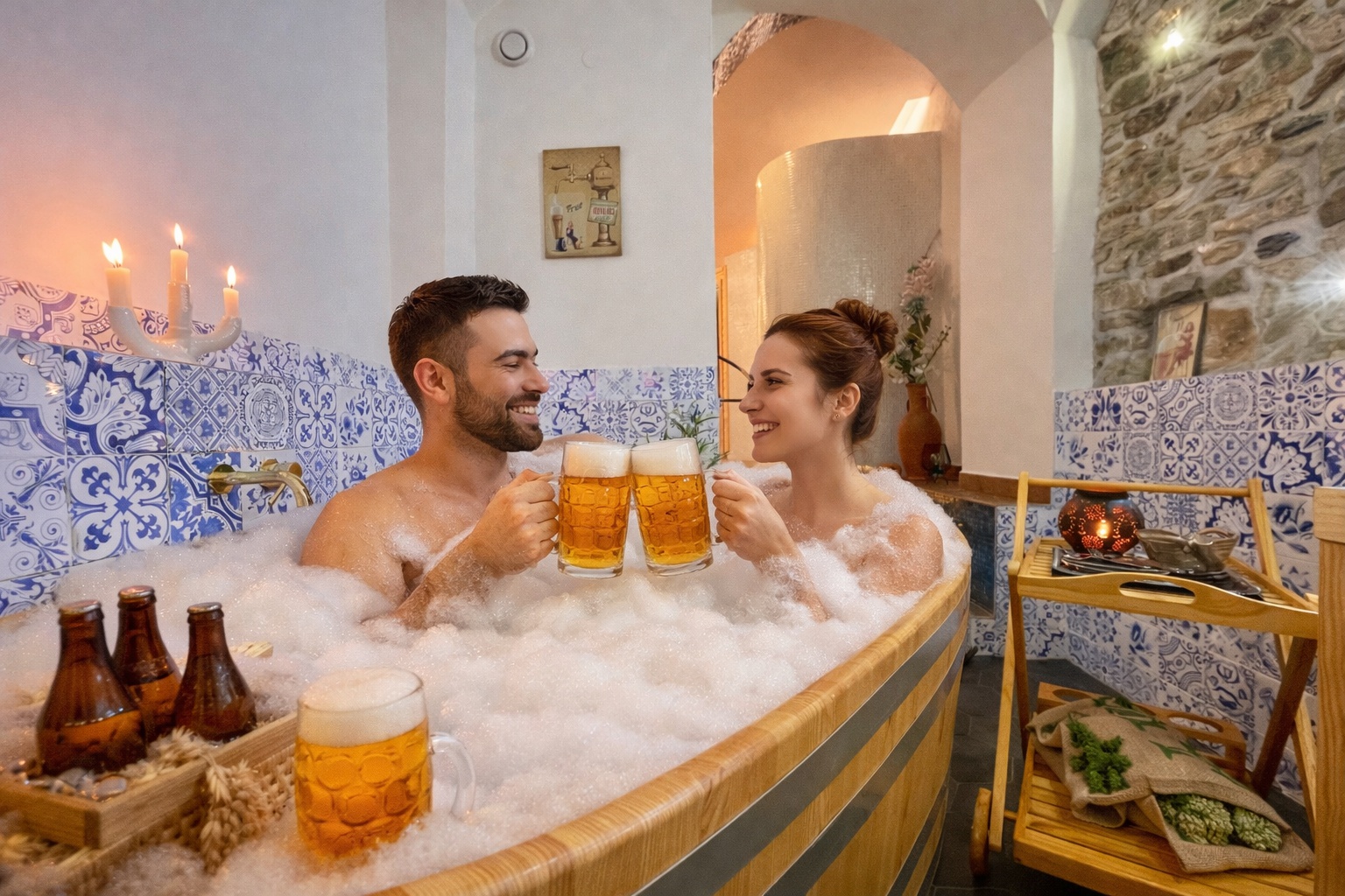 Wellness pobyt s pivní lázní, relax, klid, Šumava