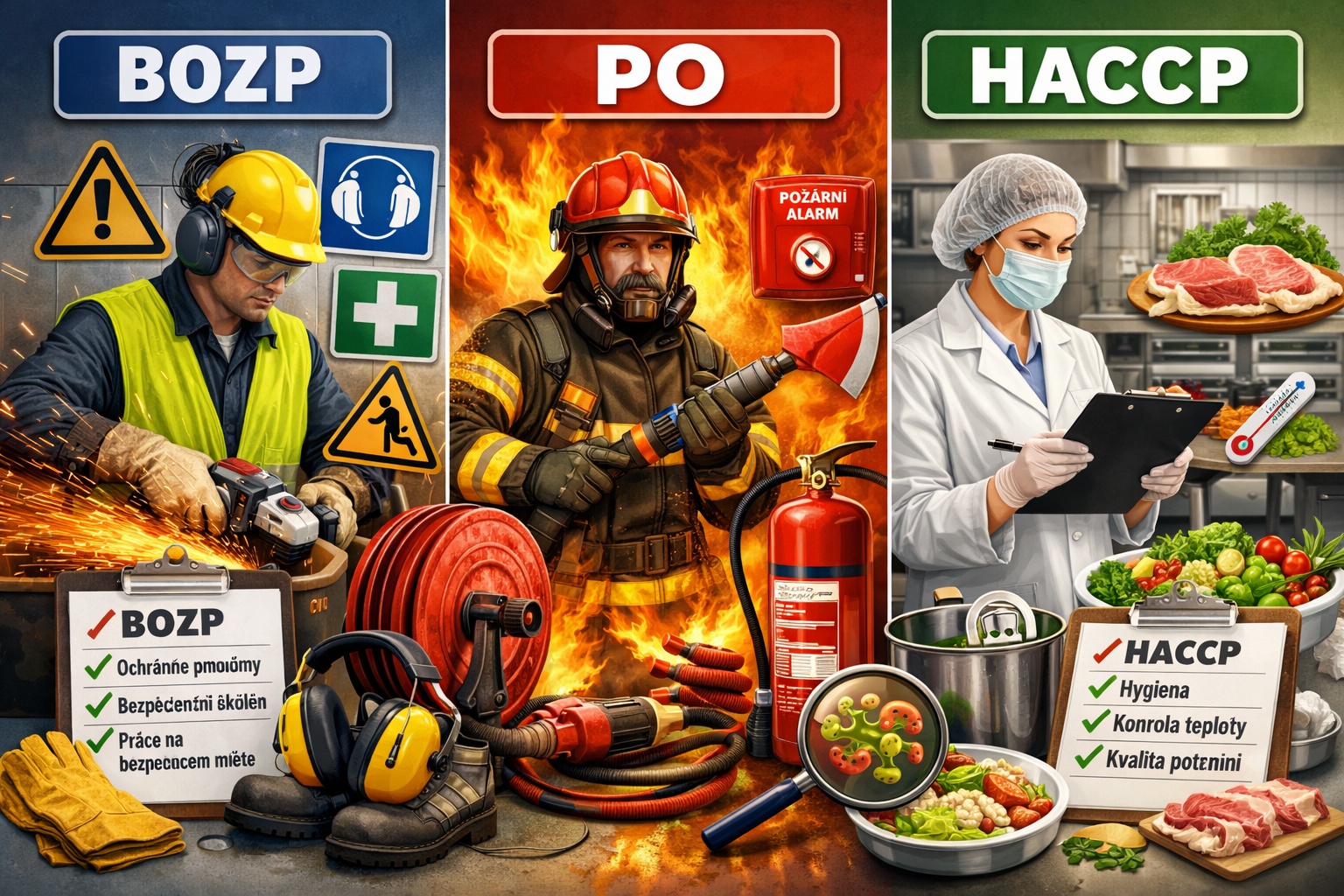 Komplexní služby - BOZP, PO, HACCP po celé ČR