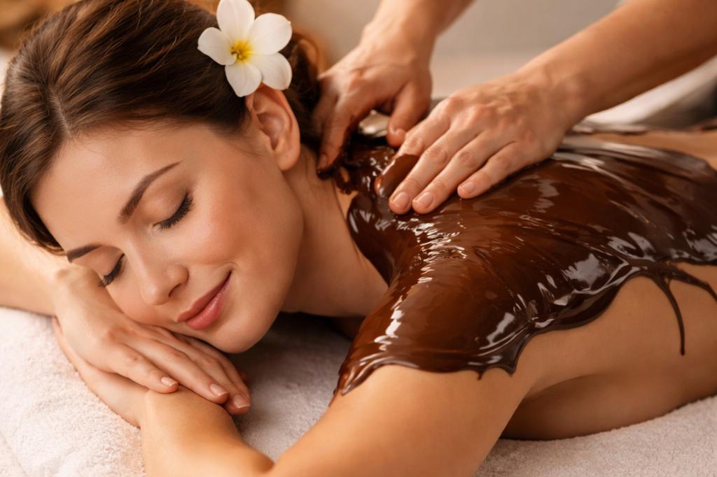 Čokoládová masáž a pealing