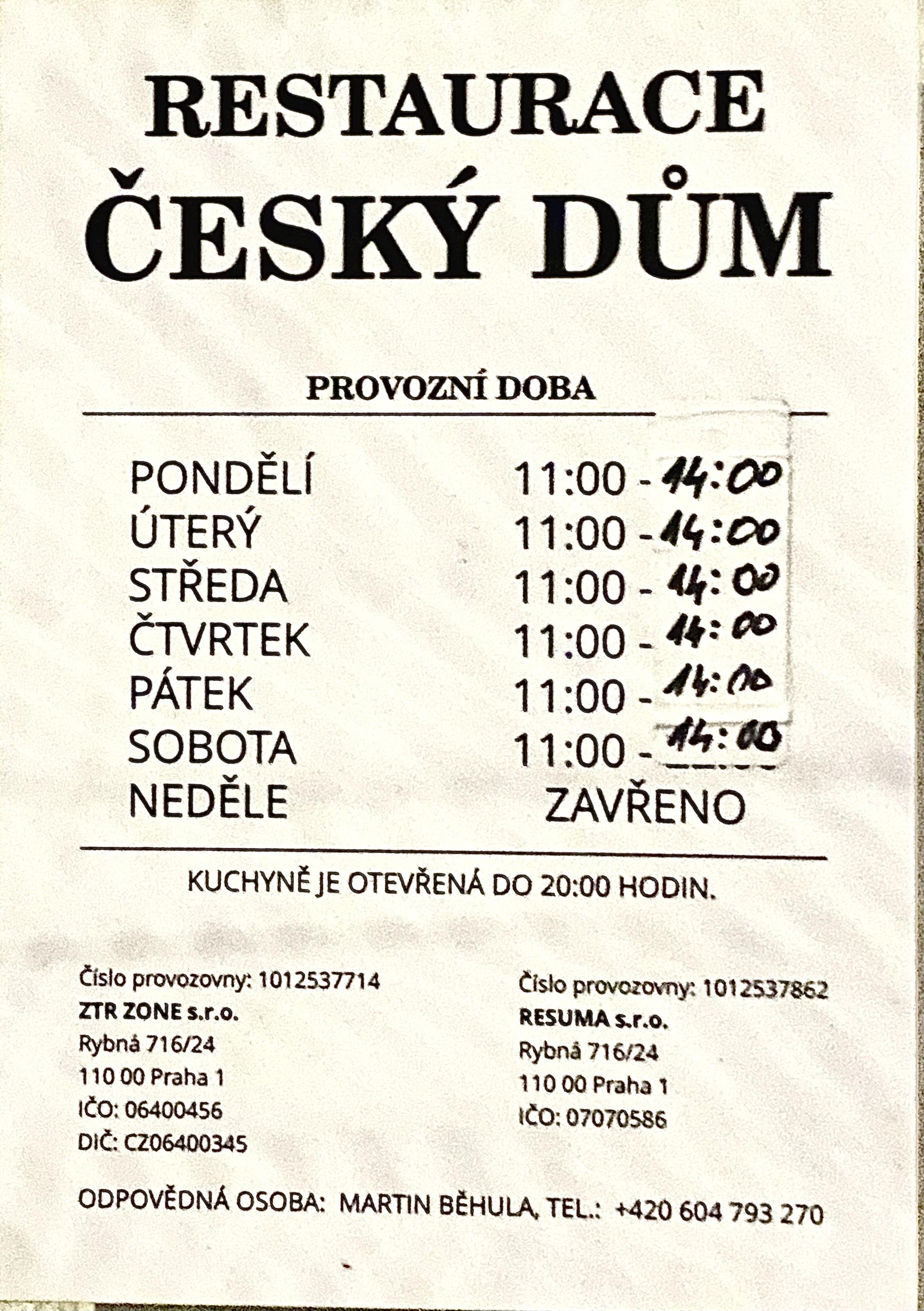 Restaurace Český dům