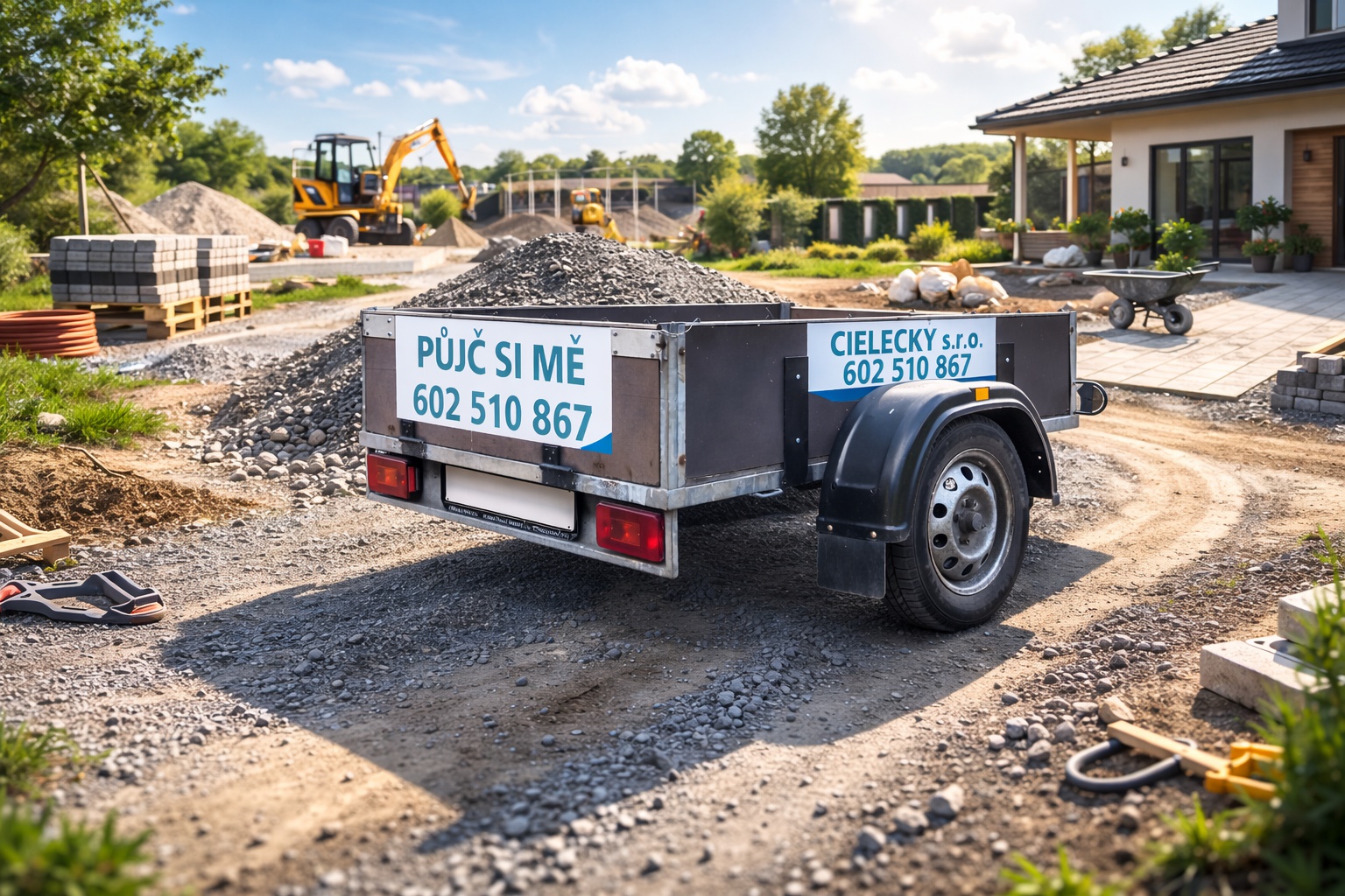 Zapůjčení přívěsného nebržděného vozíku