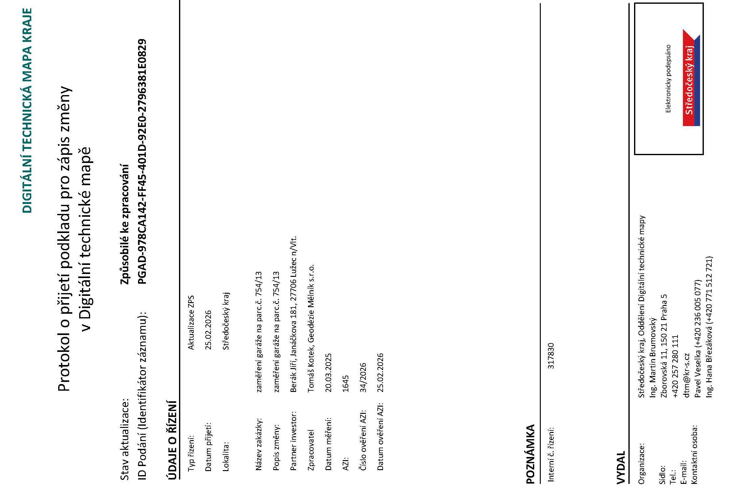 GAD - identifikátor záznamu v DTM